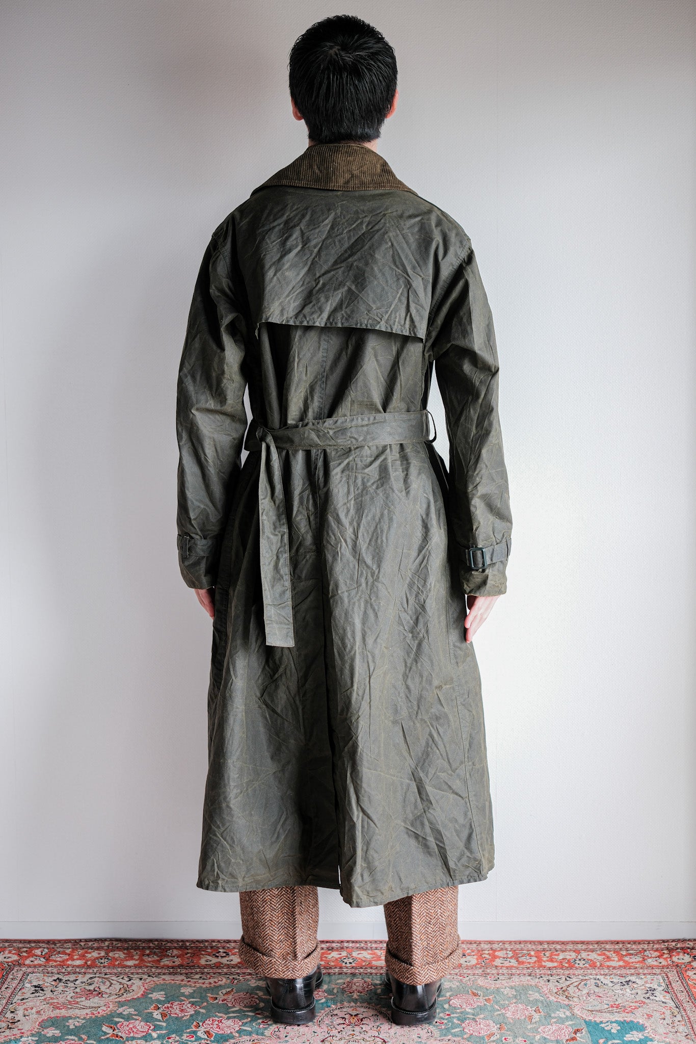 【~90's】Vintage Barbour "TRENCH COAT" 3 Crest