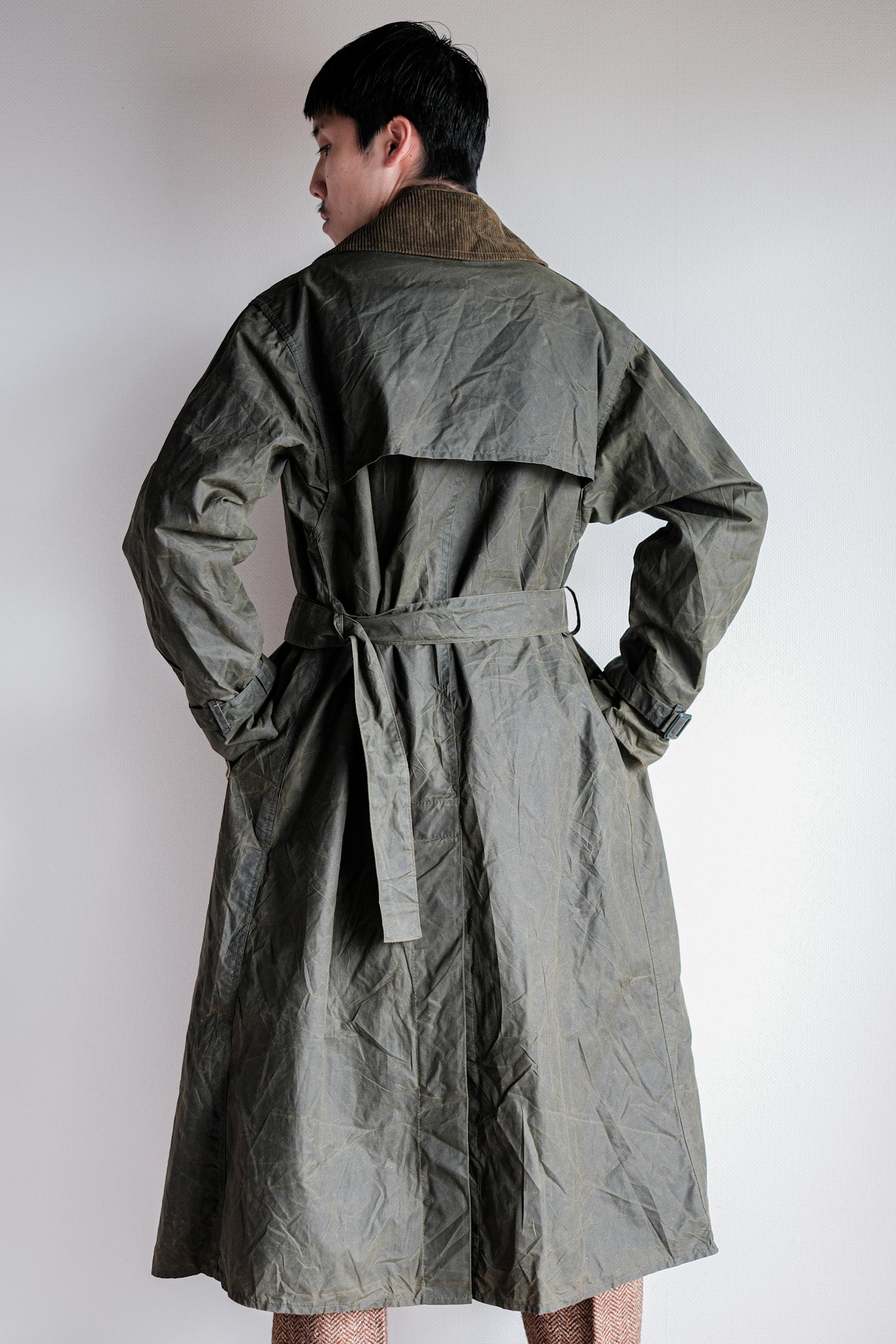 【~90's】Vintage Barbour "TRENCH COAT" 3 Crest