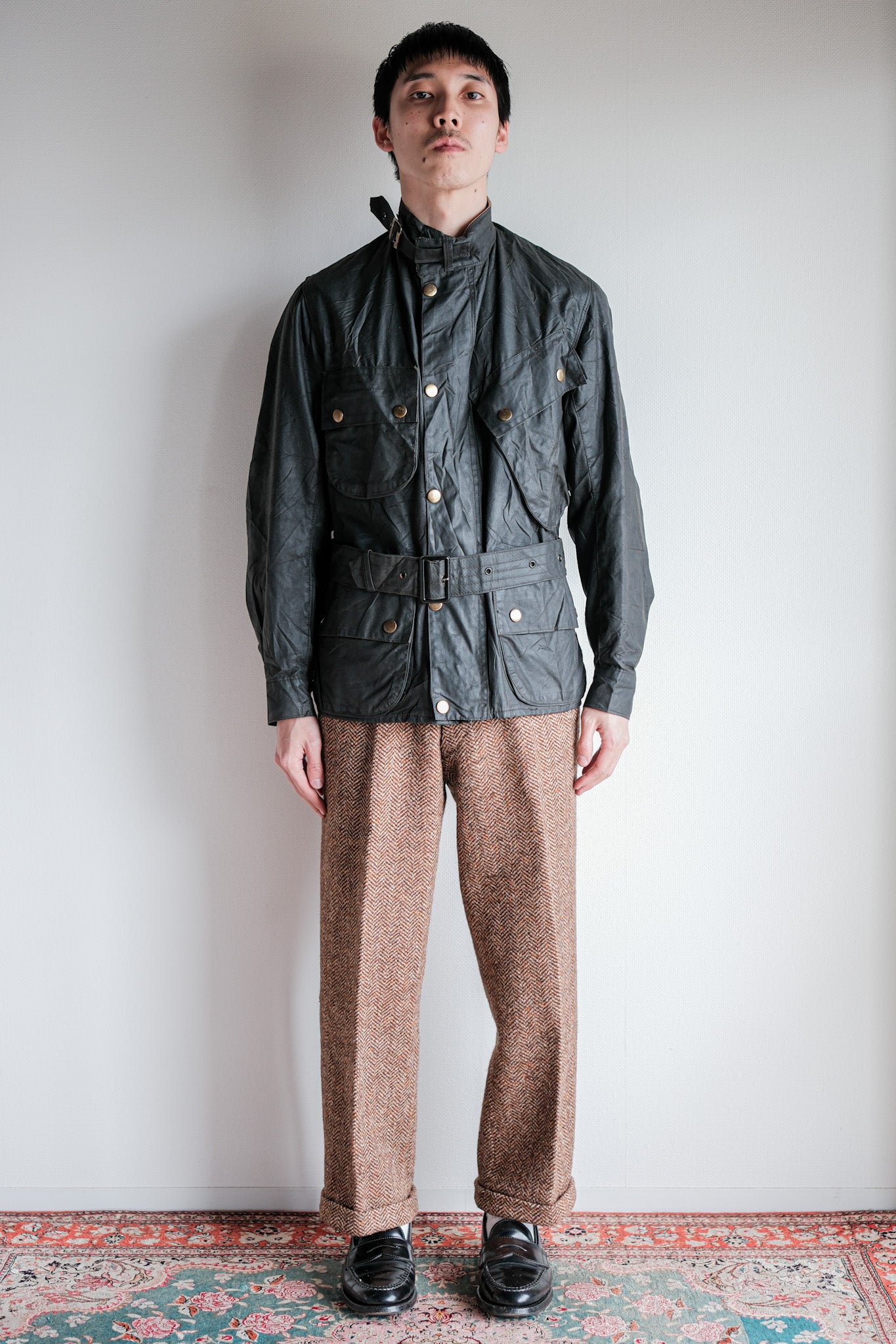 【~70's】Vintage Barbour "INTERNATIONAL LIGHTWEIGHT SUIT" Yellow Label Size.34