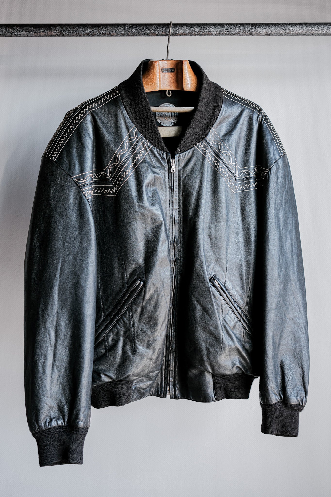 【~80's】Old SERAPHIN Lamb Leather Blouson Size.56