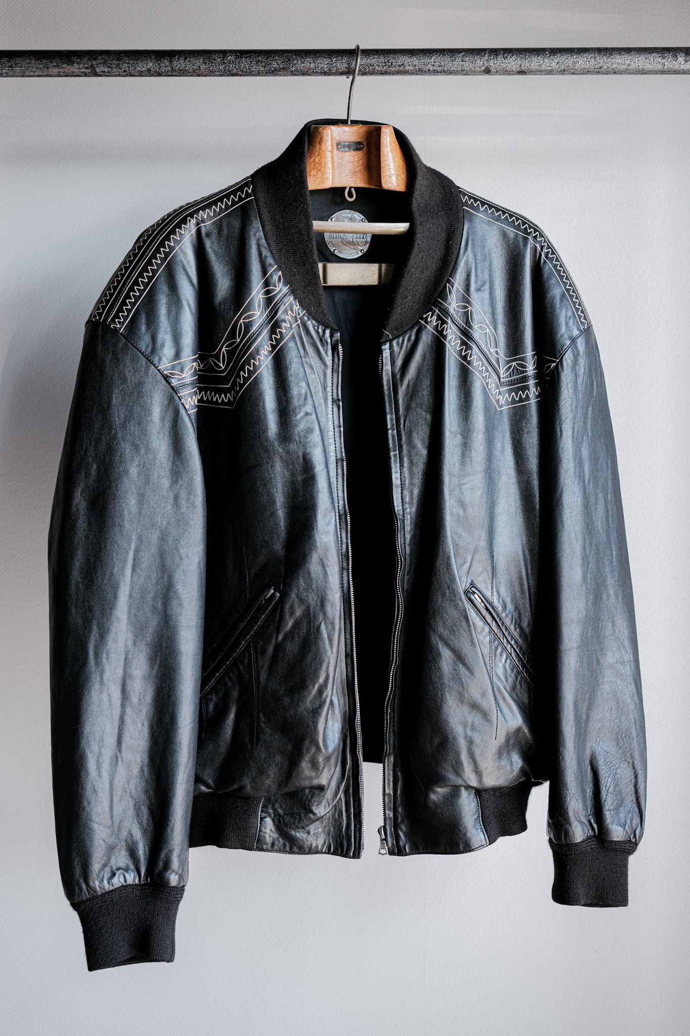 【~80's】Old SERAPHIN Lamb Leather Blouson Size.56