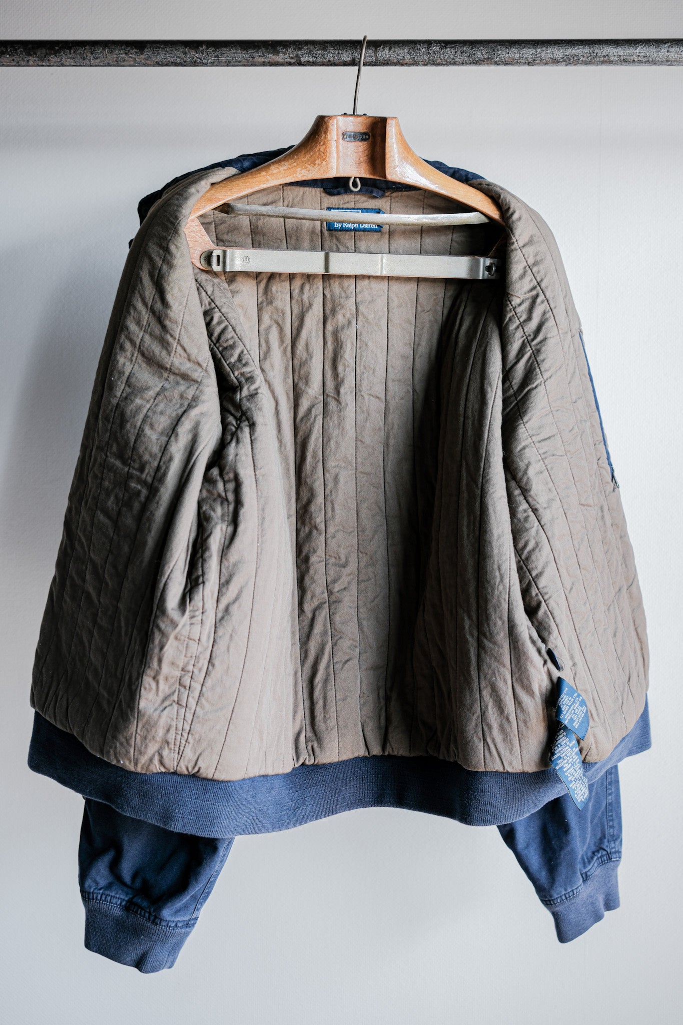 【~00's】Old Polo Ralph Lauren Multi Pocket Cotton Blouson With Chin Strap Size.XL