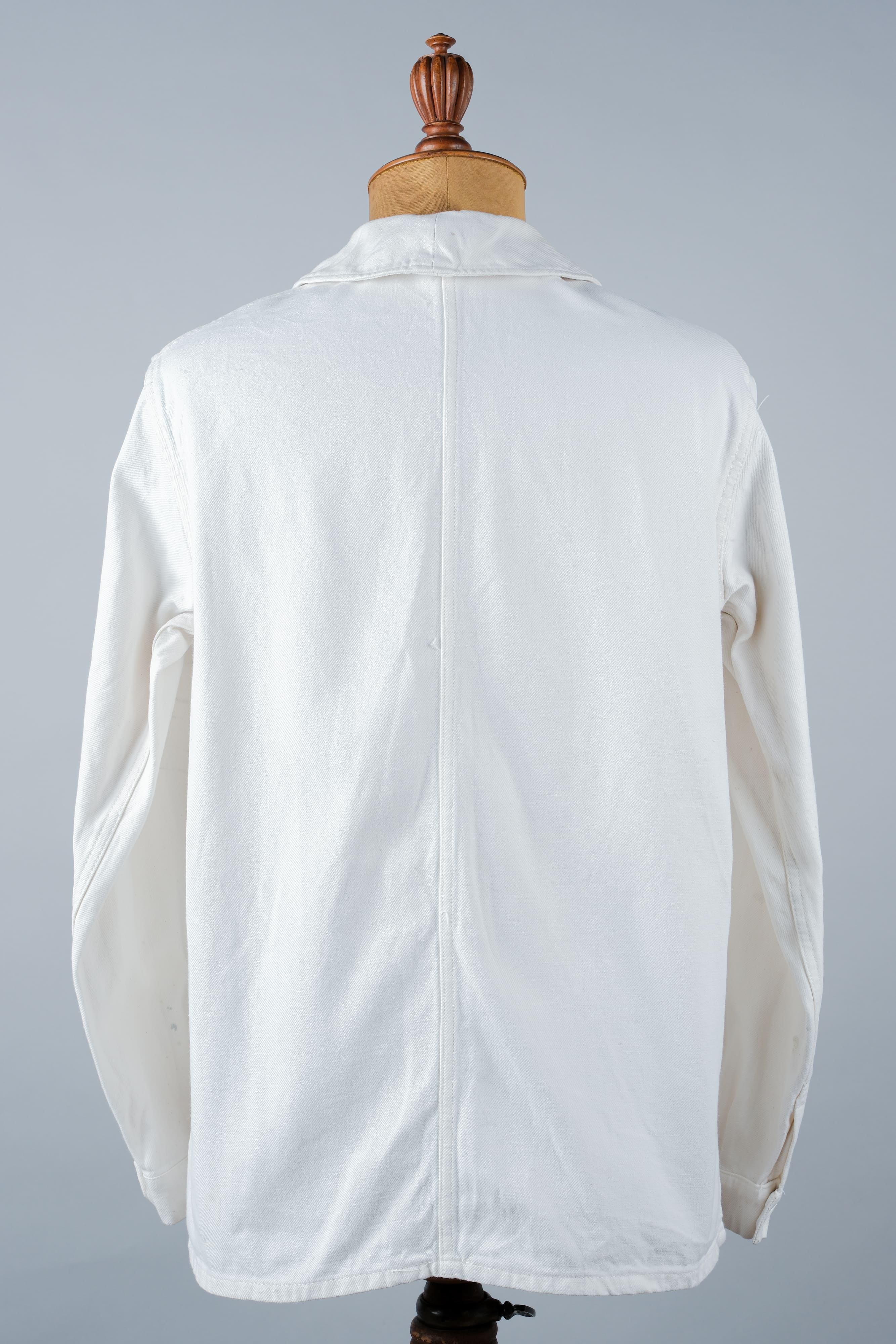 【~60's】French Vintage White Cotton Twill Work Jacket