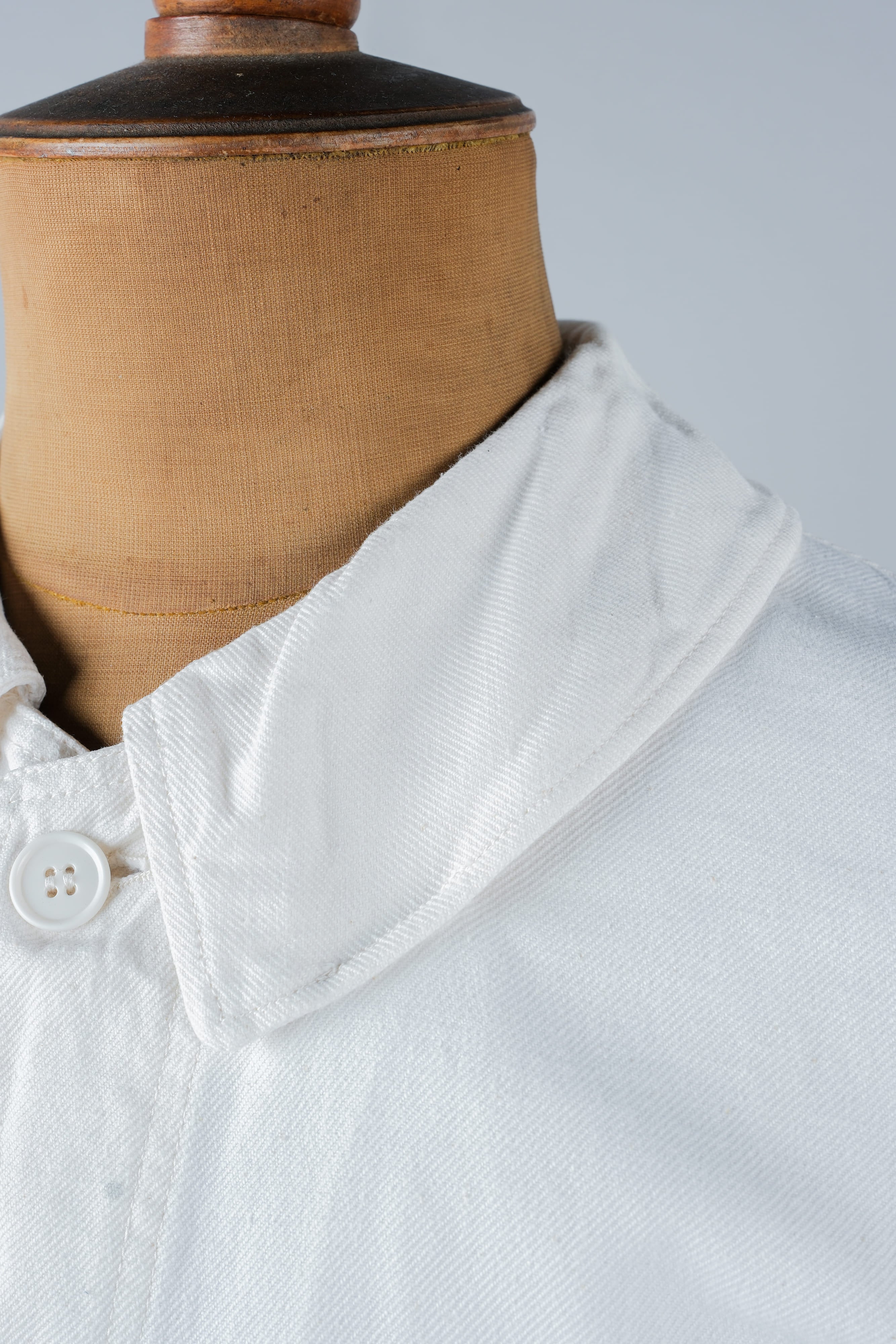 【~60's】French Vintage White Cotton Twill Work Jacket