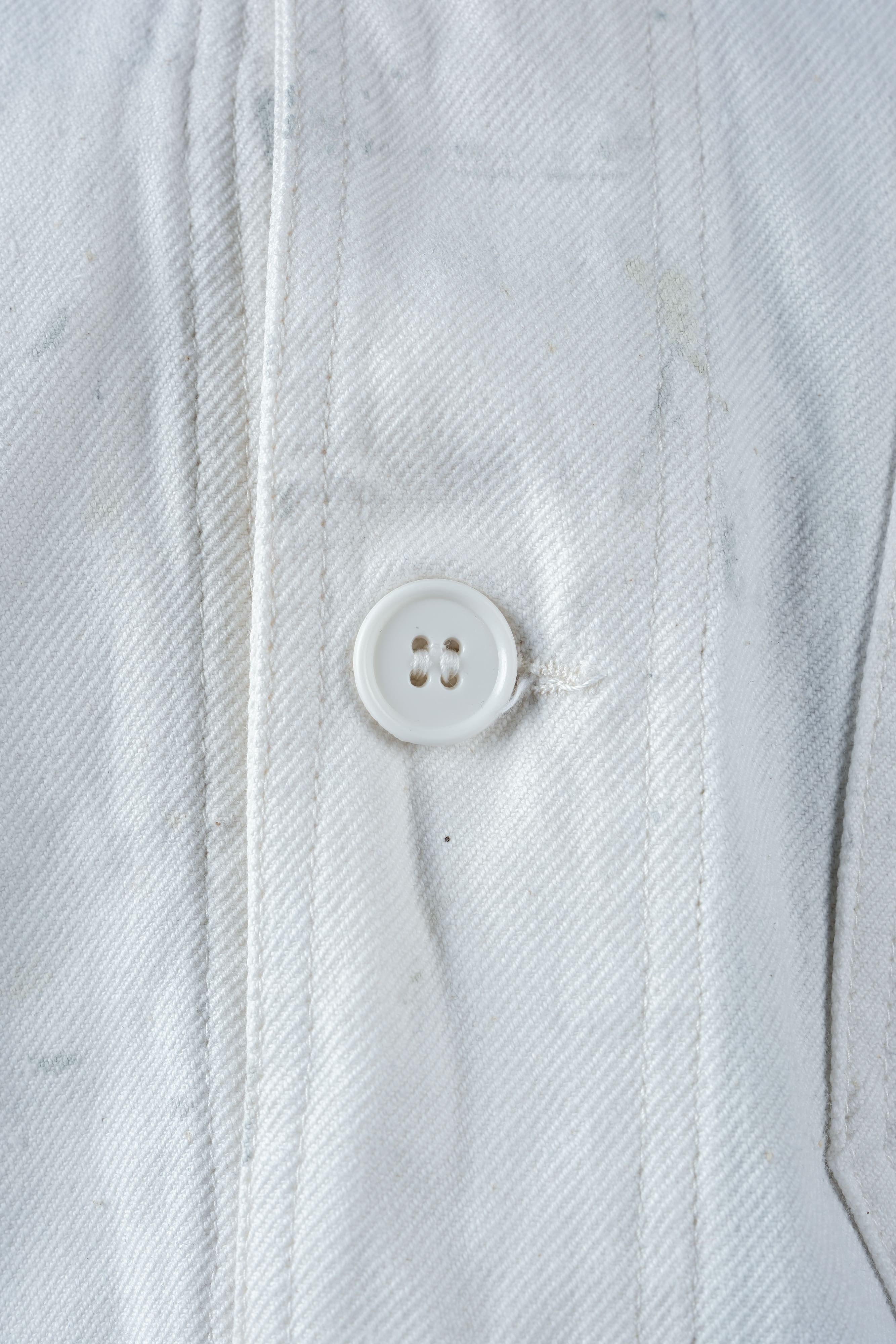 【~60's】French Vintage White Cotton Twill Work Jacket