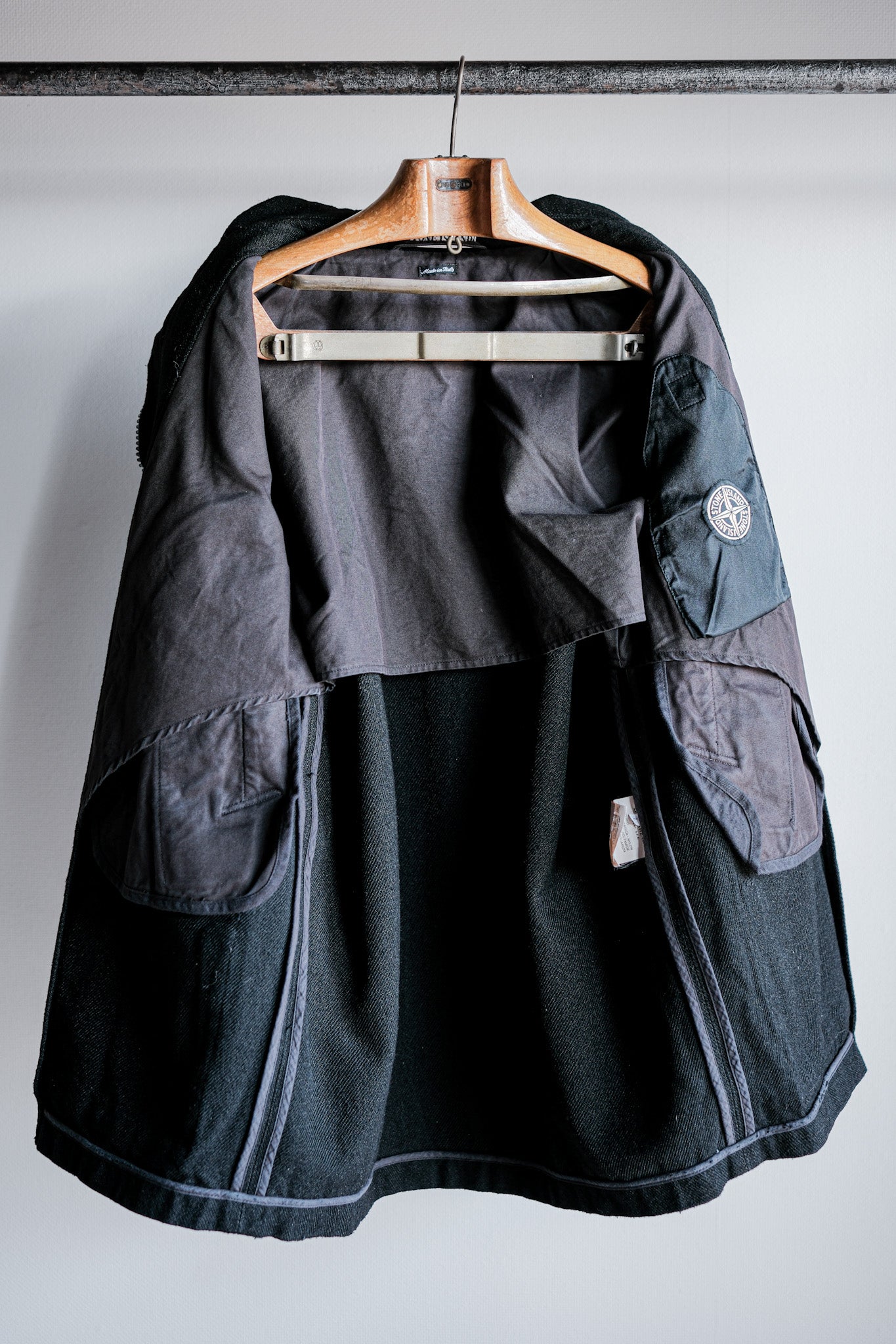 【98AW】Old STONE ISLAND Nylon Jacket Size.L "Green Edge"