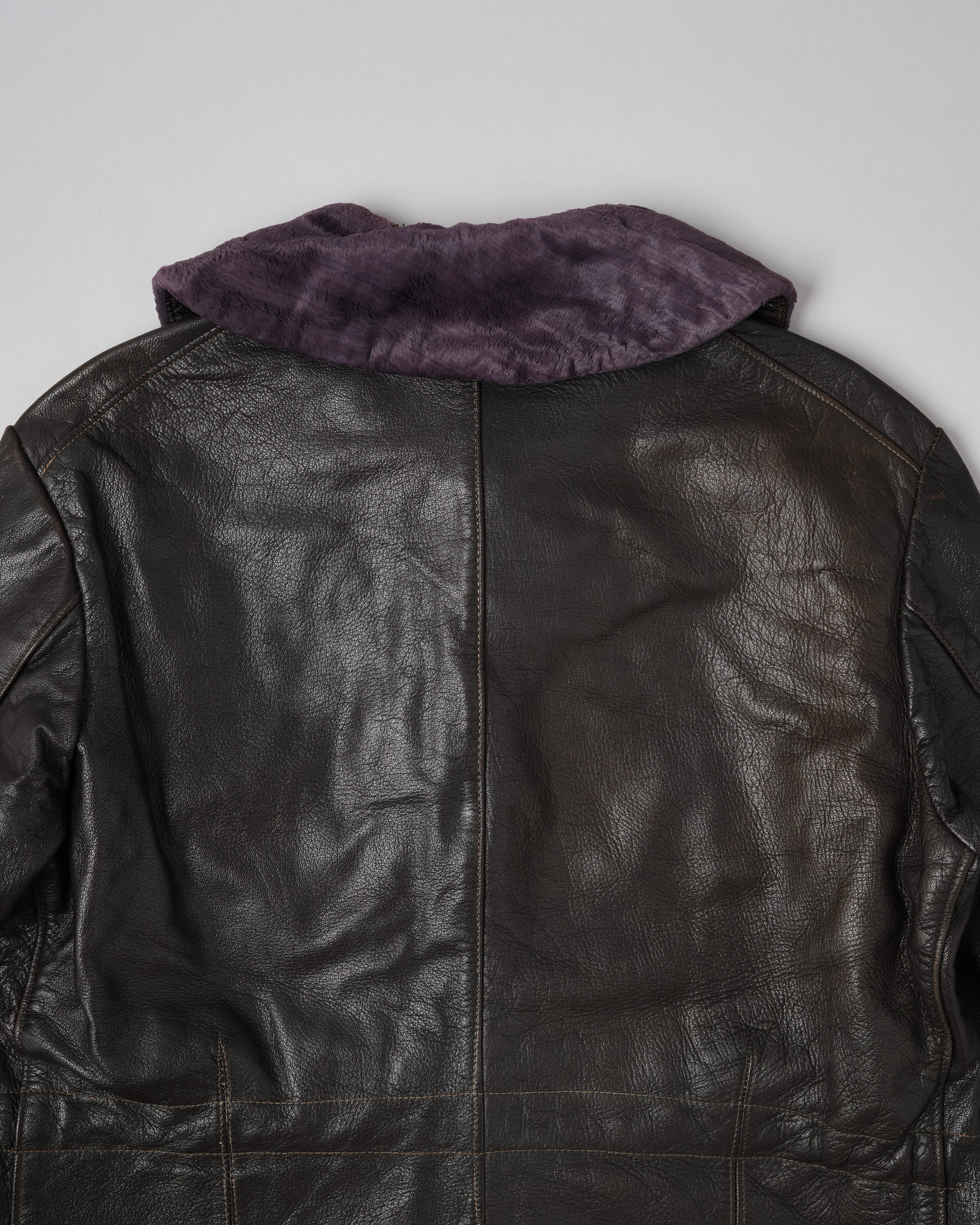 【~40’s】WWII German Air Force Elite Jet Fighter Winter Leather Flight Jacket "Luftwaffe"