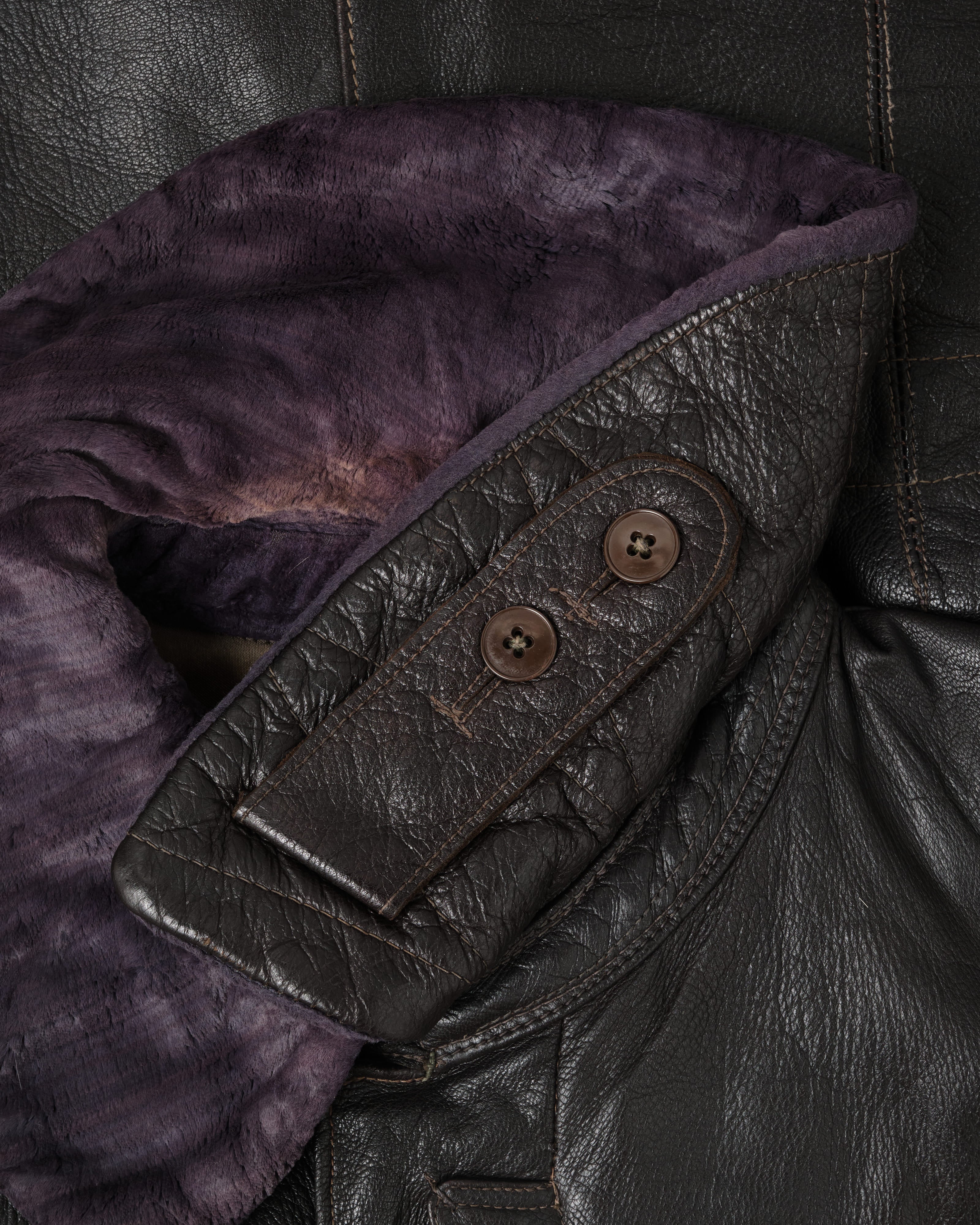 【~40’s】WWII German Air Force Elite Jet Fighter Winter Leather Flight Jacket "Luftwaffe"