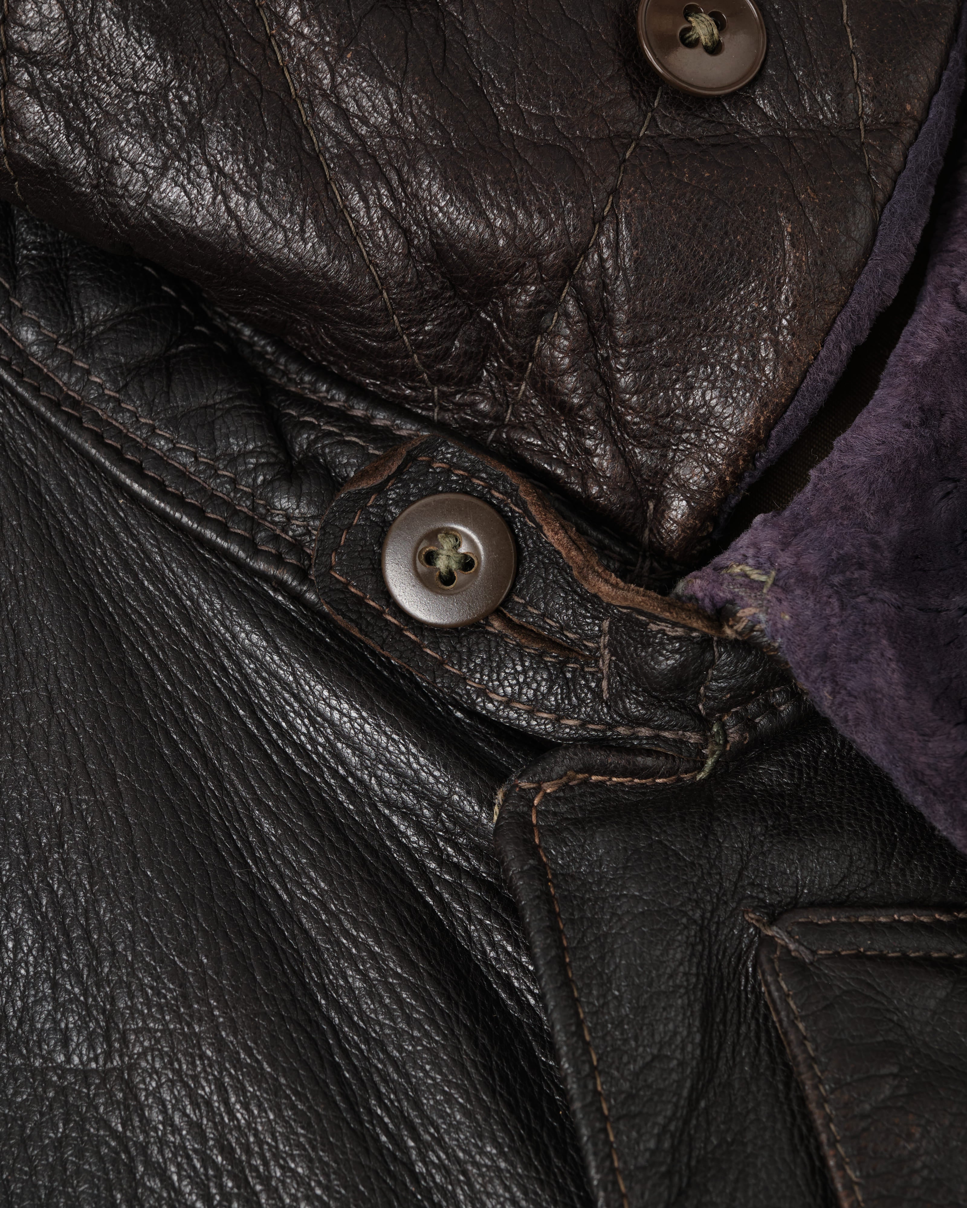 【~40’s】WWII German Air Force Elite Jet Fighter Winter Leather Flight Jacket "Luftwaffe"