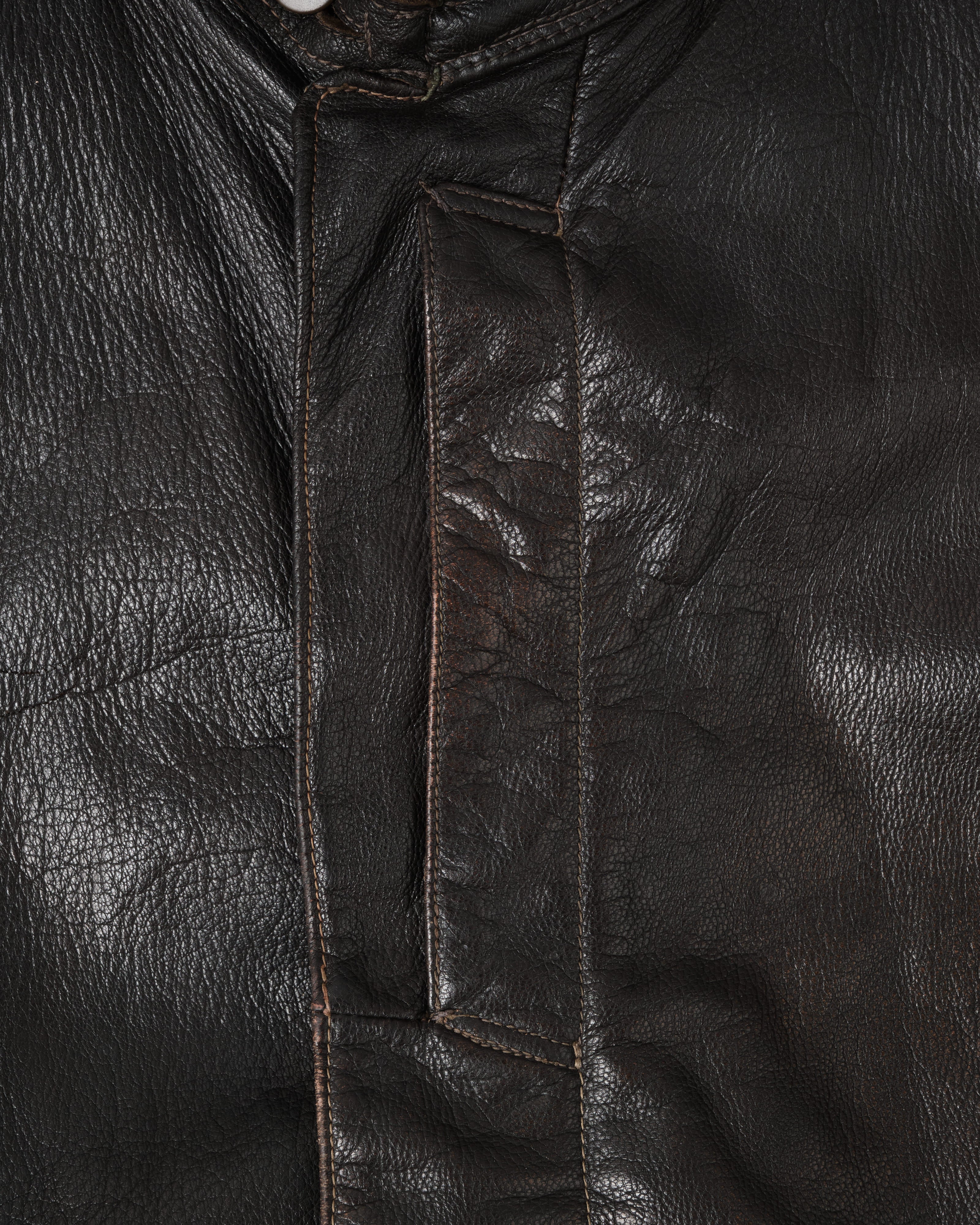 【~40’s】WWII German Air Force Elite Jet Fighter Winter Leather Flight Jacket "Luftwaffe"