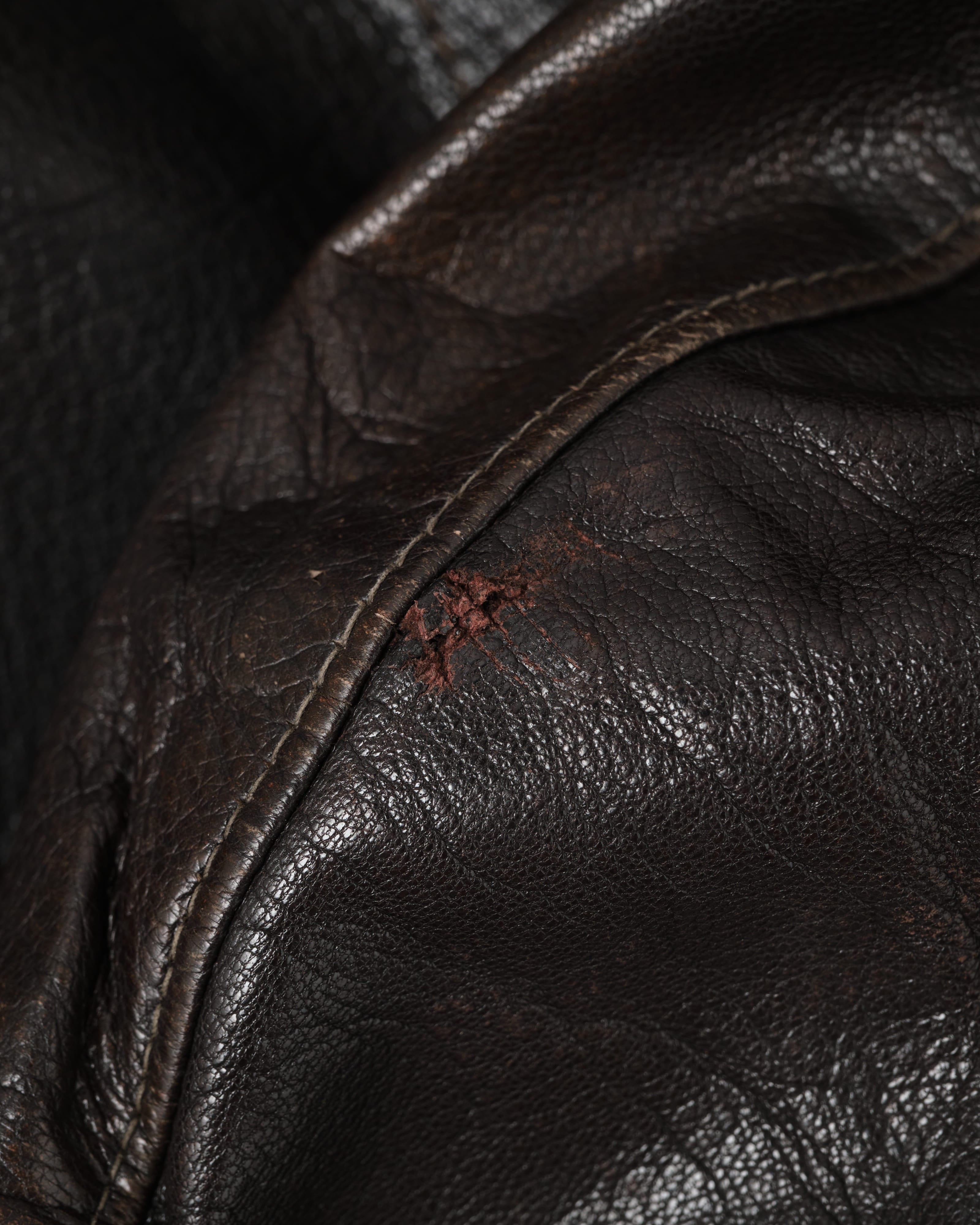 【~40’s】WWII German Air Force Elite Jet Fighter Winter Leather Flight Jacket "Luftwaffe"