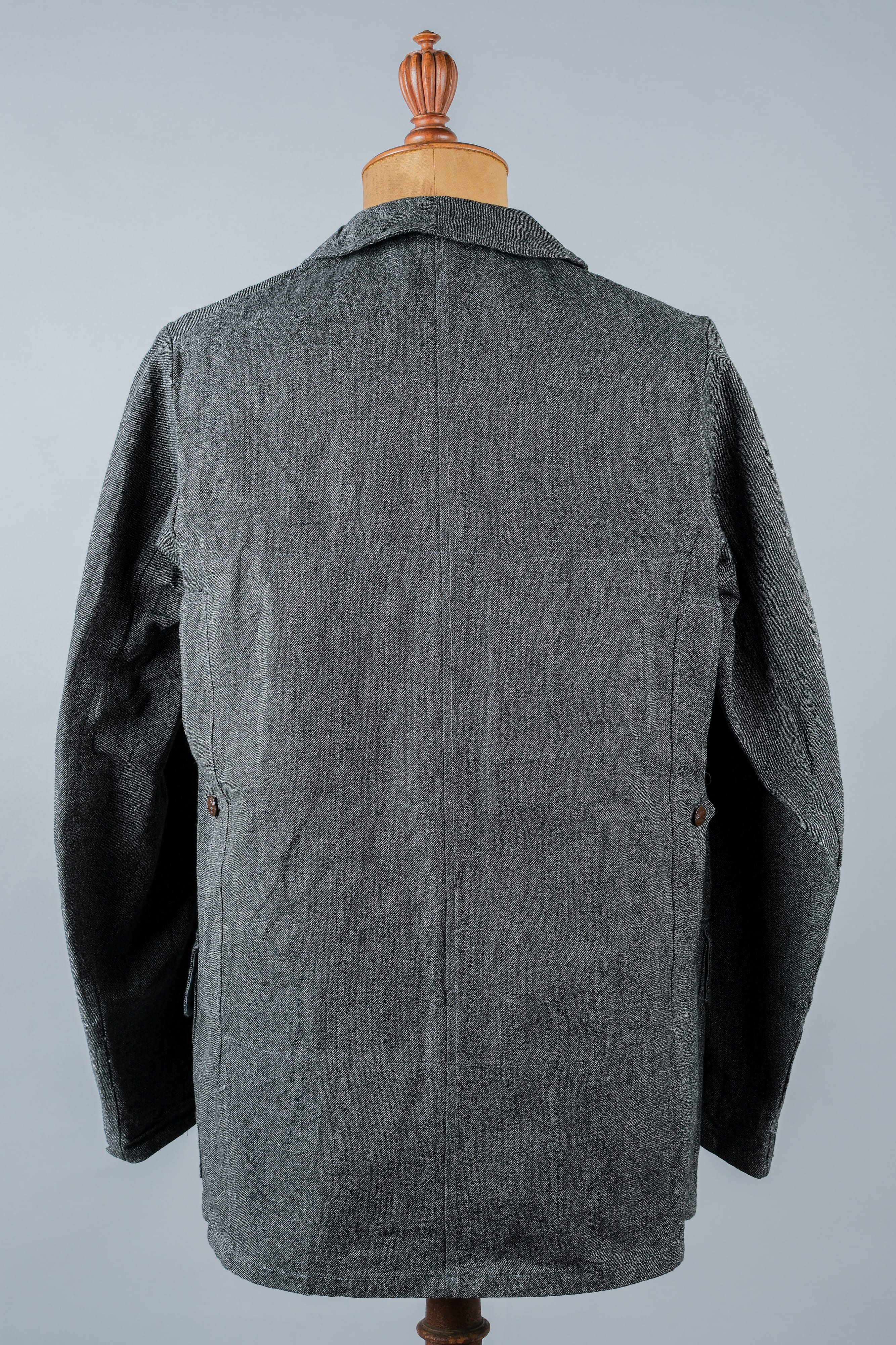 【~30’s】French Vintage Salt & Pepper Cotton Twill Hunting Jacket