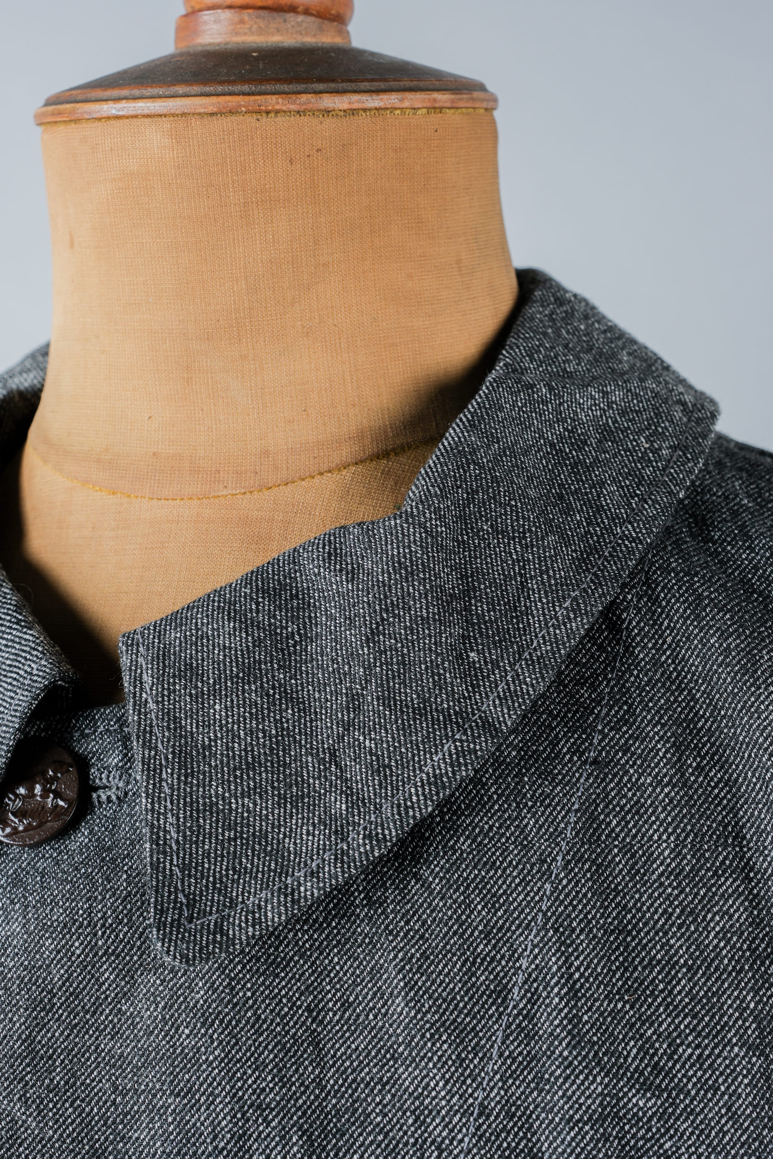 【~30’s】French Vintage Salt & Pepper Cotton Twill Hunting Jacket