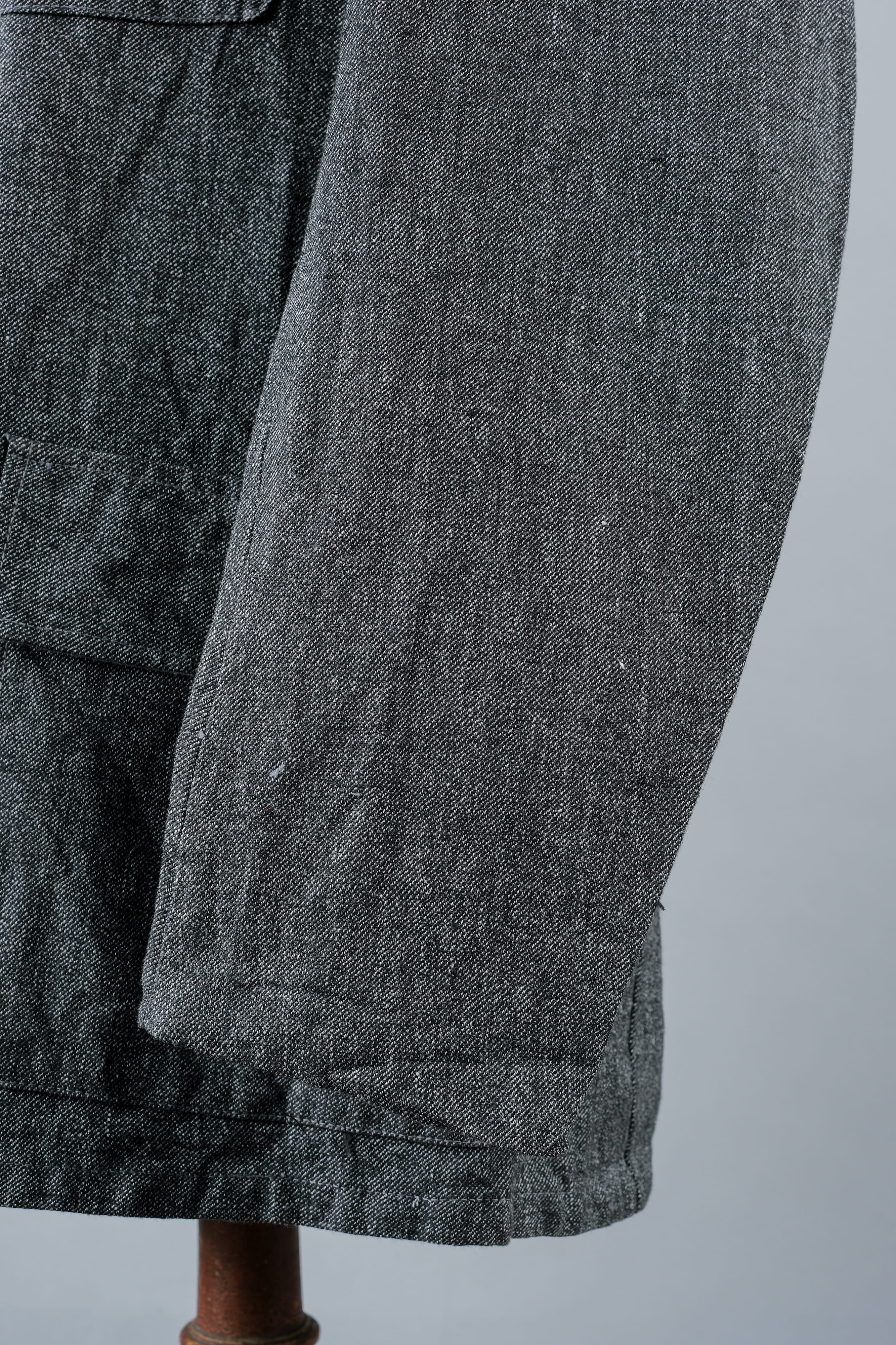 【~30’s】French Vintage Salt & Pepper Cotton Twill Hunting Jacket