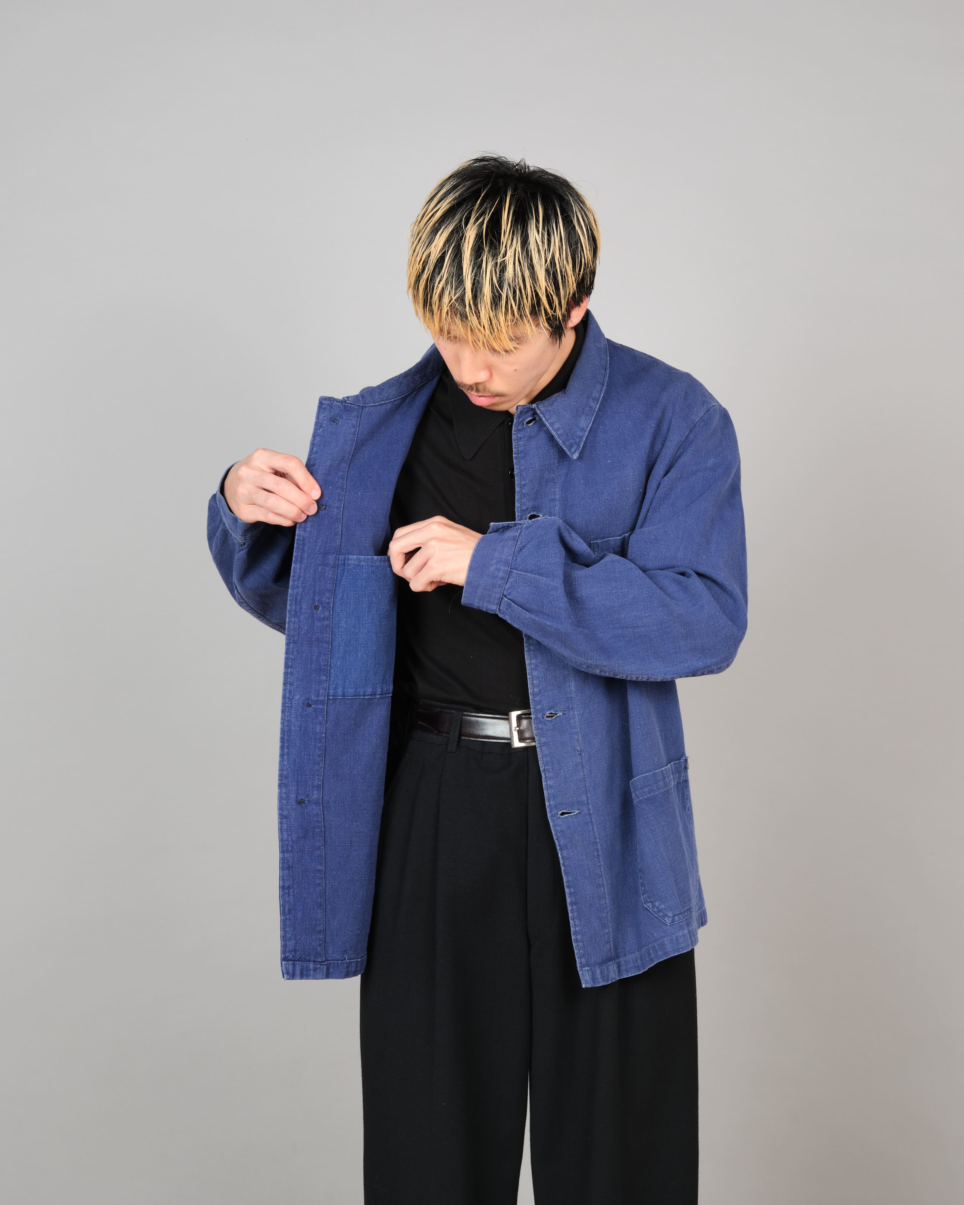 【~50’s】French Vintage Deep Blue Metis Work Jacket