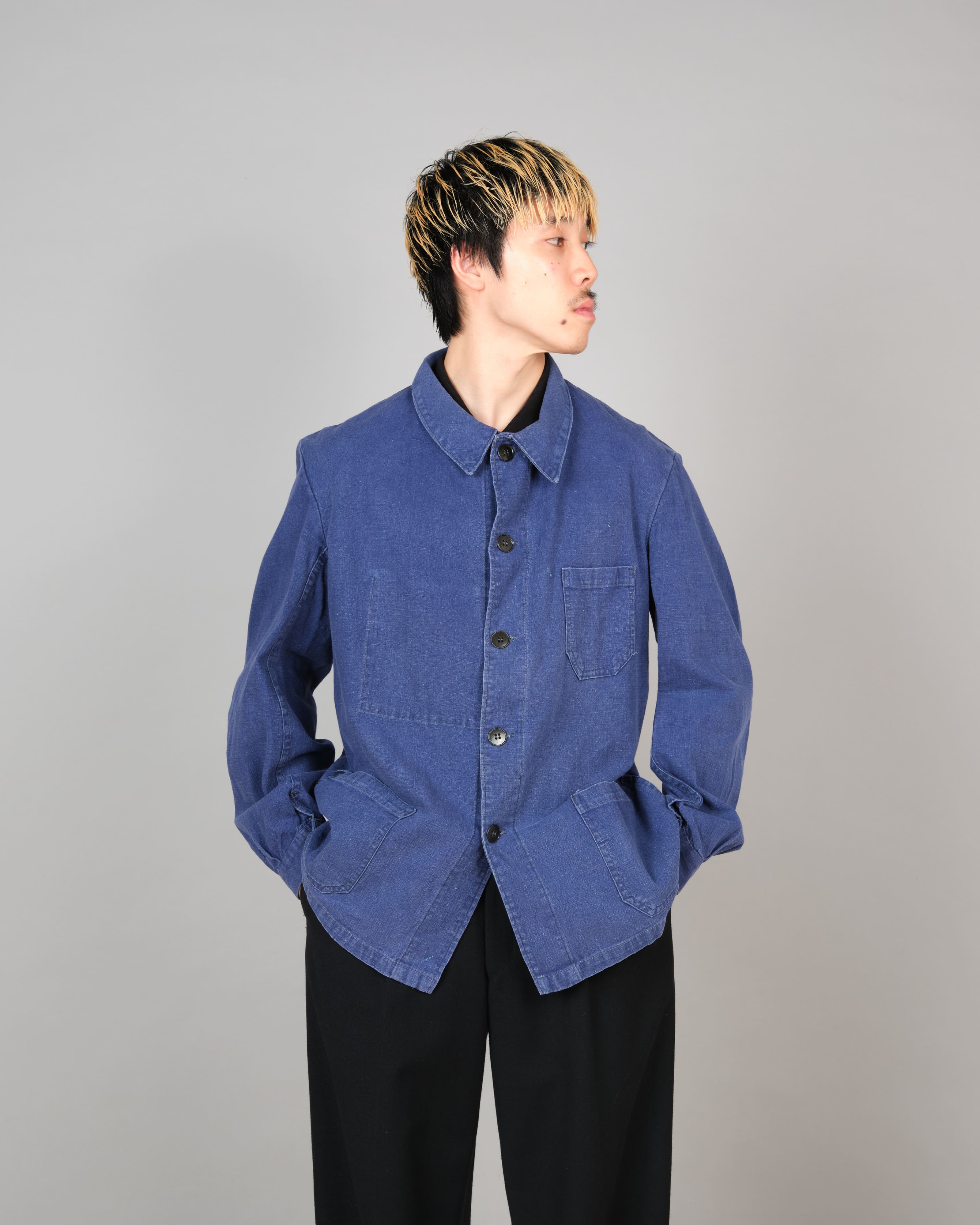 【~50’s】French Vintage Deep Blue Metis Work Jacket