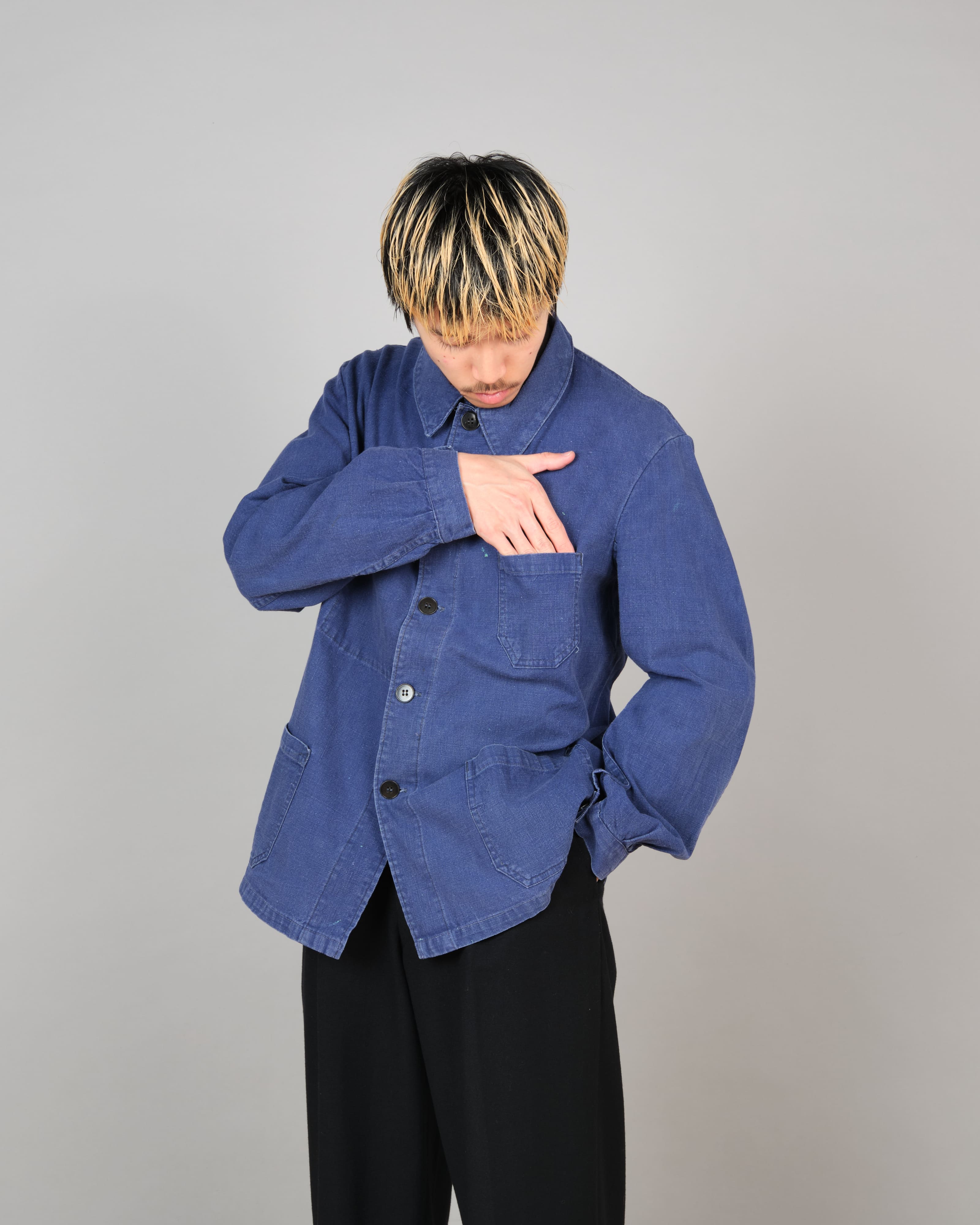 【~50’s】French Vintage Deep Blue Metis Work Jacket