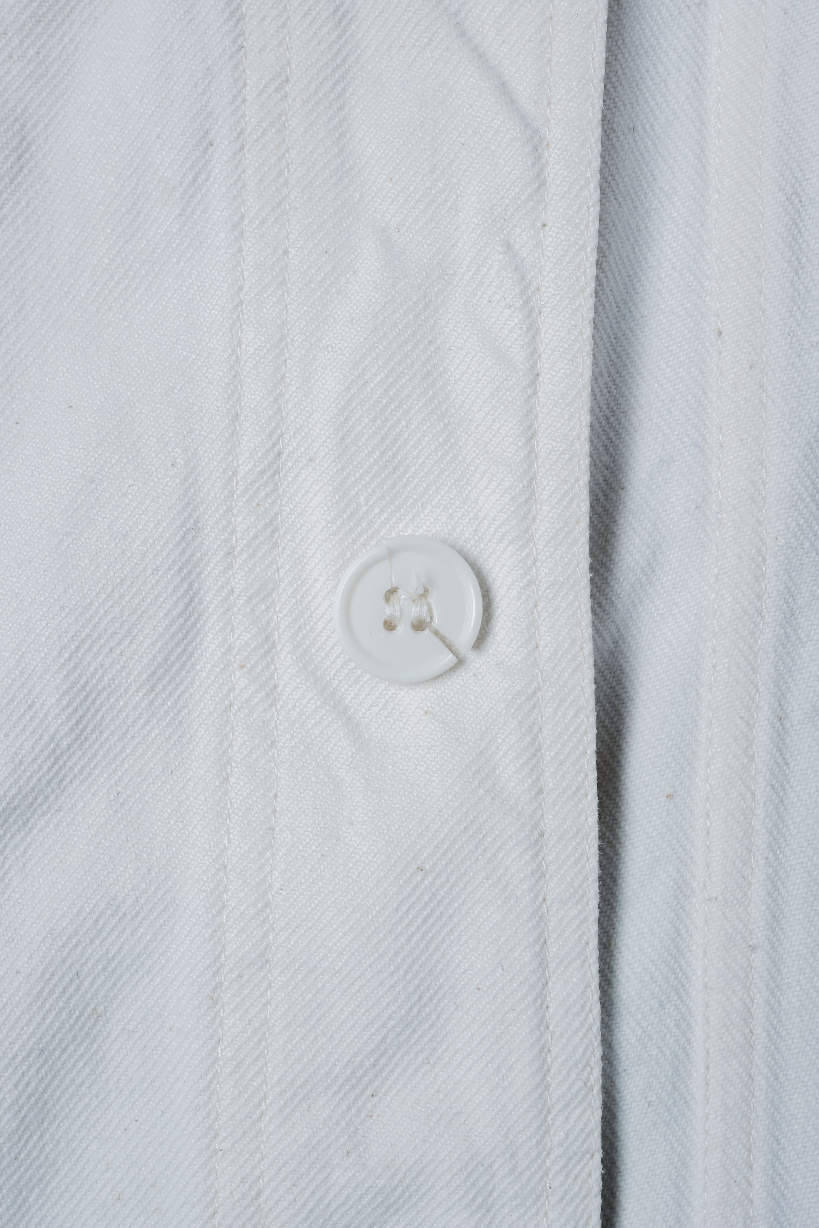 【~60's】French Vintage White Cotton Twill Work Jacket