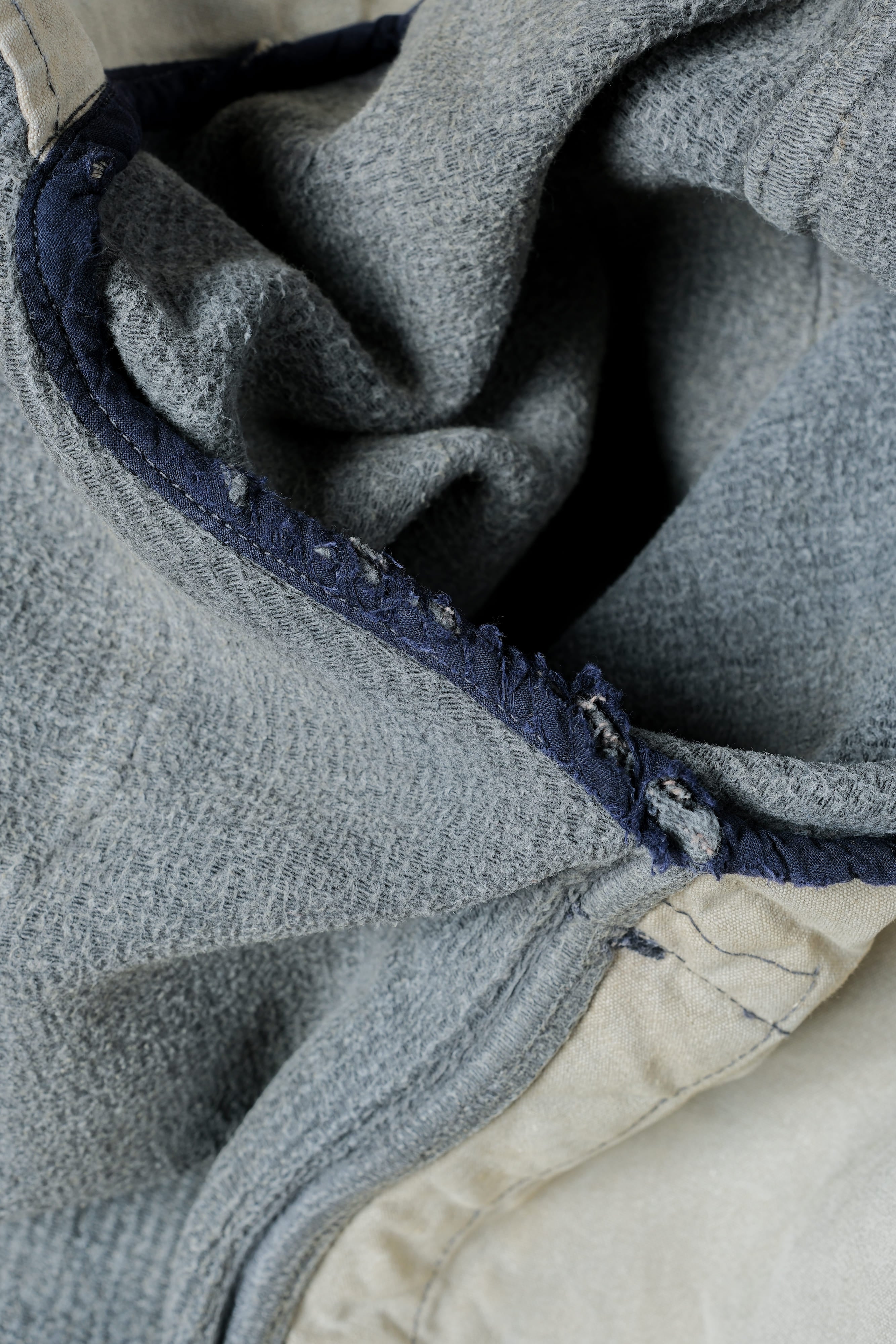 【~50's】French Vintage Gray Cotton Pique Hunting Jacket