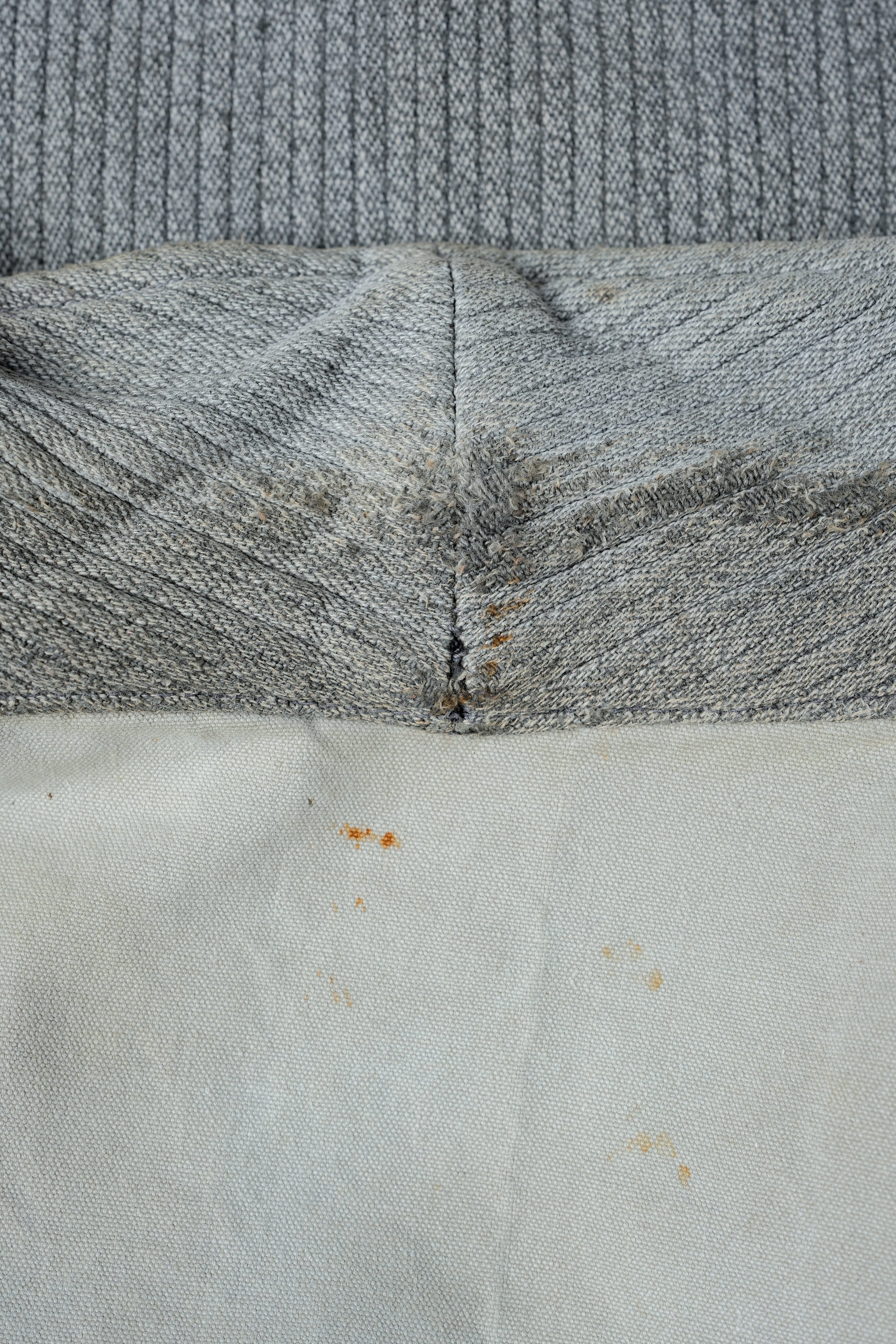 【~50's】French Vintage Gray Cotton Pique Hunting Jacket