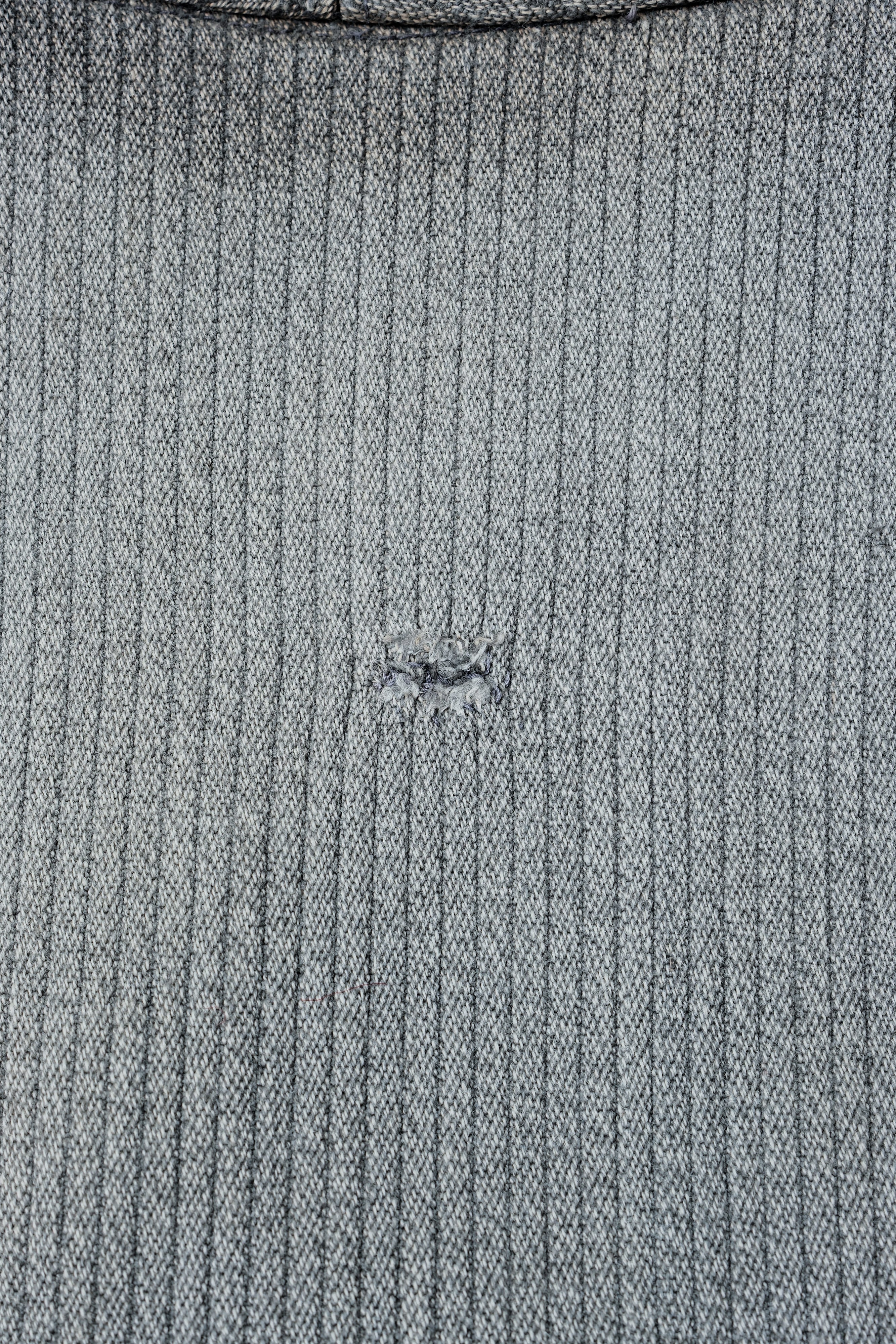 【~50's】French Vintage Gray Cotton Pique Hunting Jacket