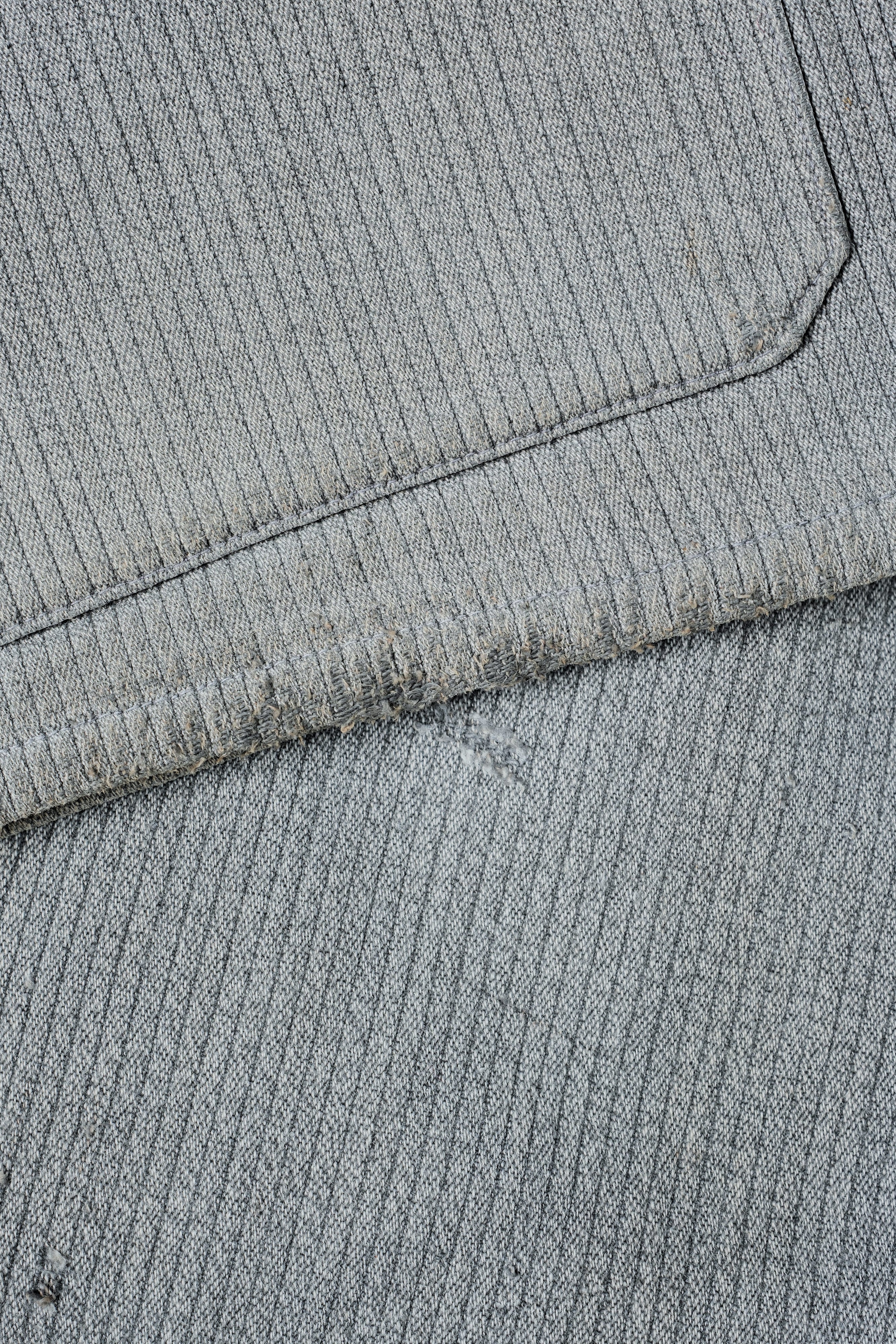 【~50's】French Vintage Gray Cotton Pique Hunting Jacket