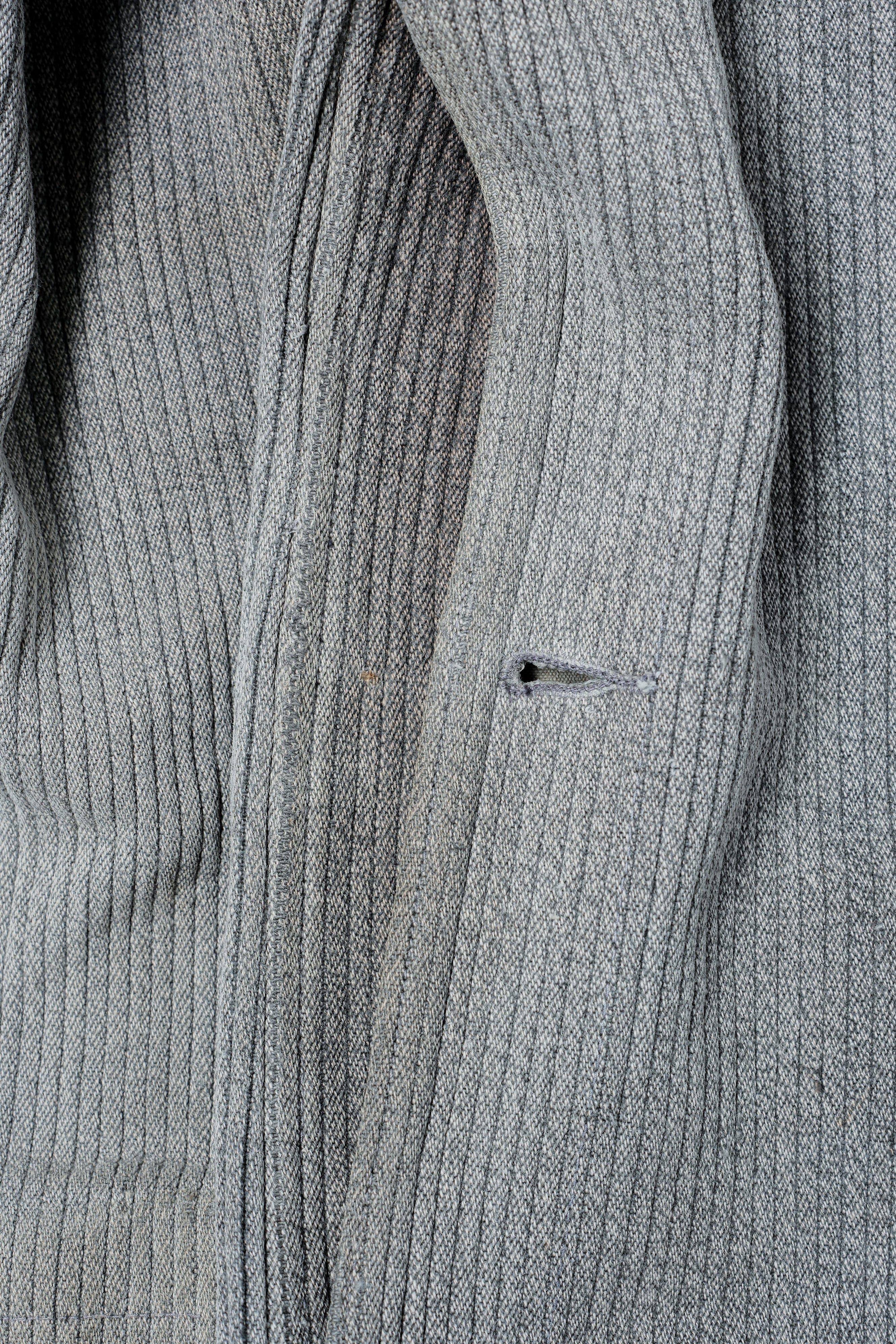 【~50's】French Vintage Gray Cotton Pique Hunting Jacket