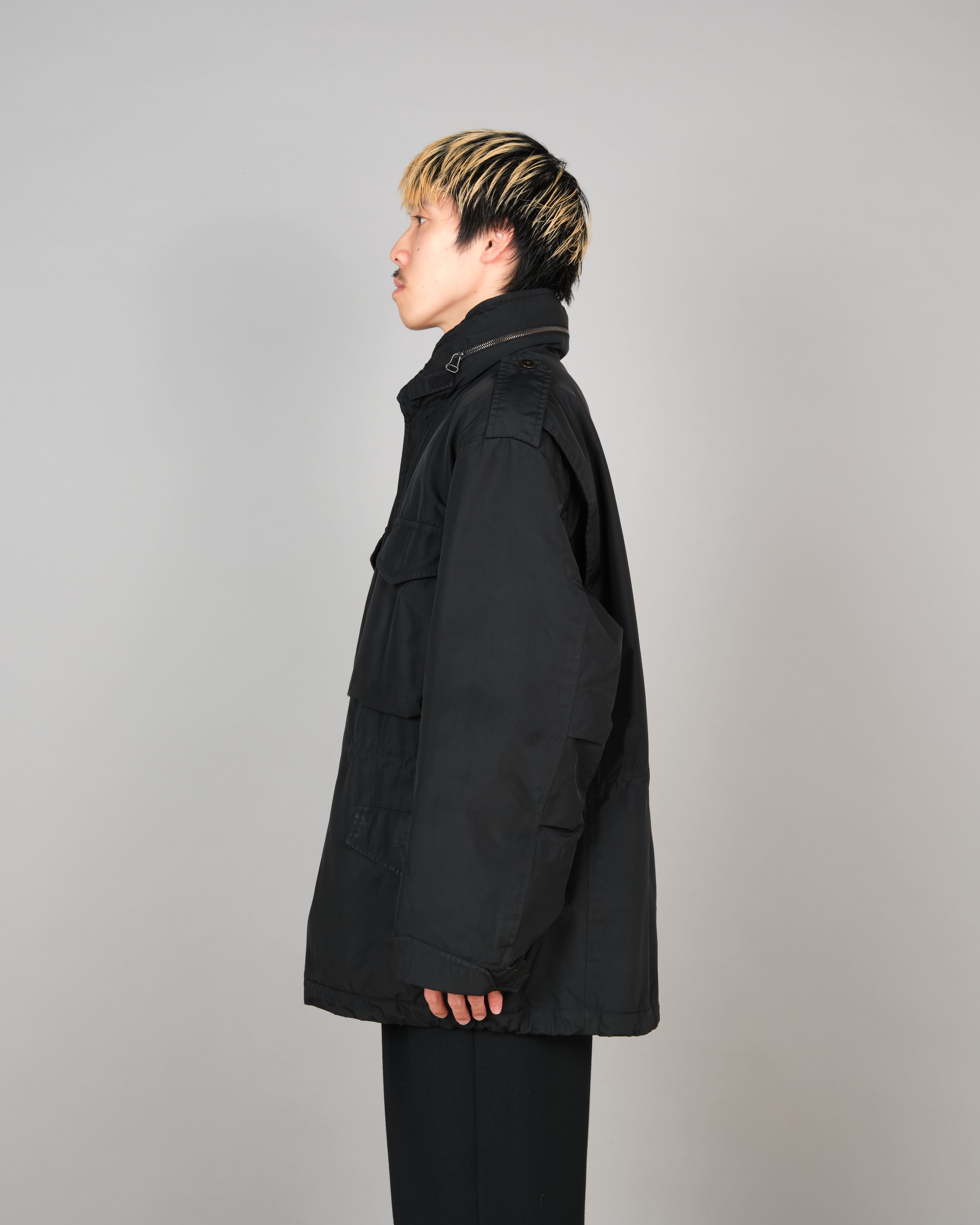 【~90’s】Old allegri M-65 Type Black Nylon Jacket Size.48