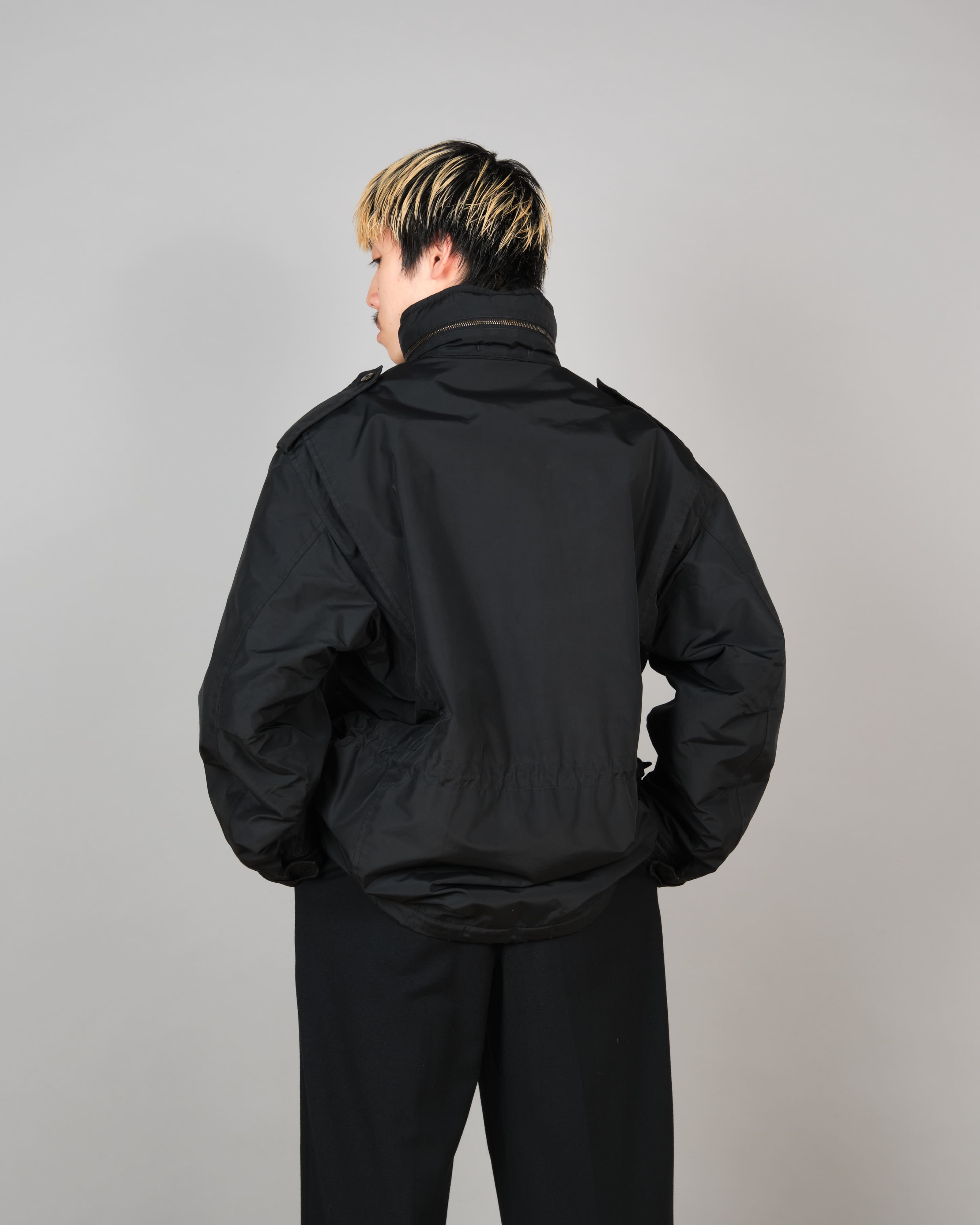 【~90’s】Old allegri M-65 Type Black Nylon Jacket Size.48