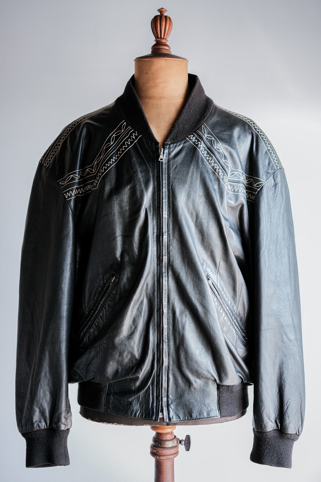 【~80's】Old SERAPHIN Lamb Leather Blouson Size.56