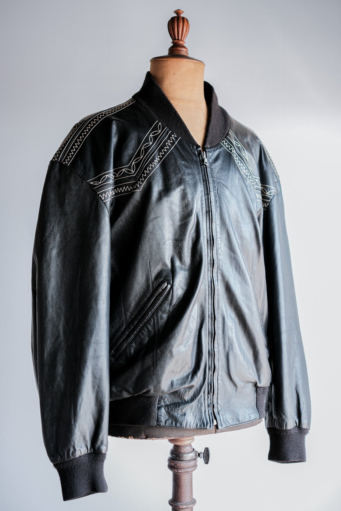 【~80's】Old SERAPHIN Lamb Leather Blouson Size.56