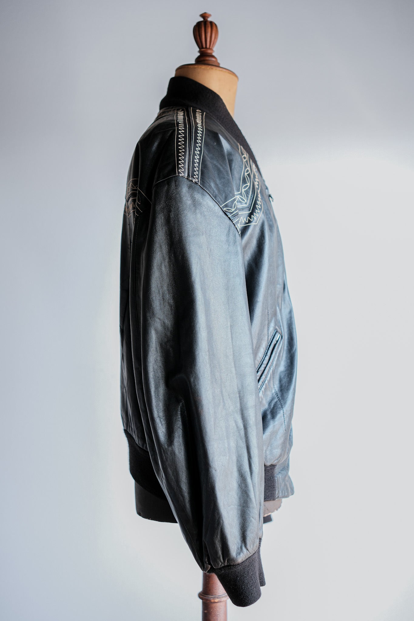 【~80's】Old SERAPHIN Lamb Leather Blouson Size.56