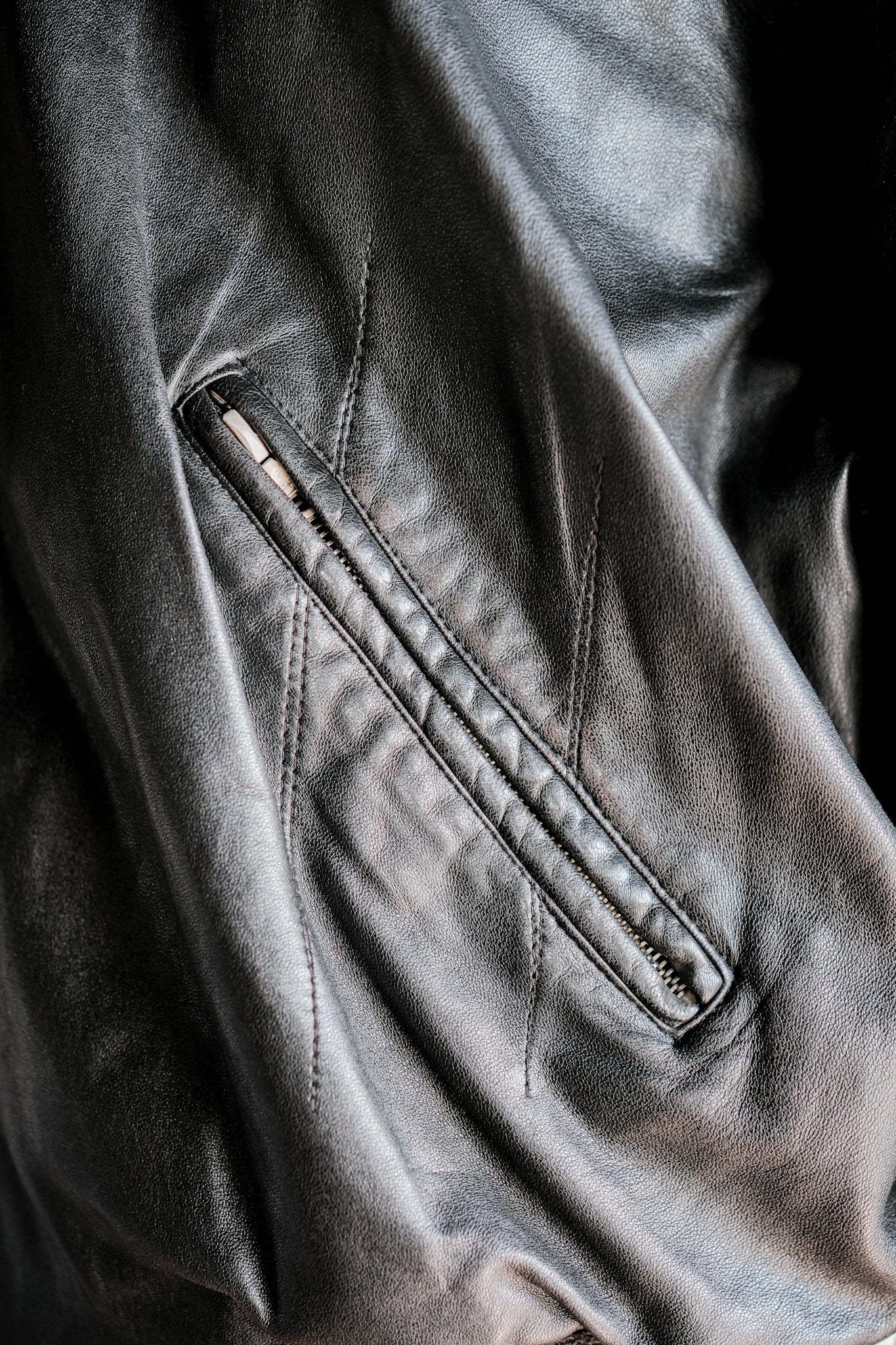 【~80's】Old SERAPHIN Lamb Leather Blouson Size.56