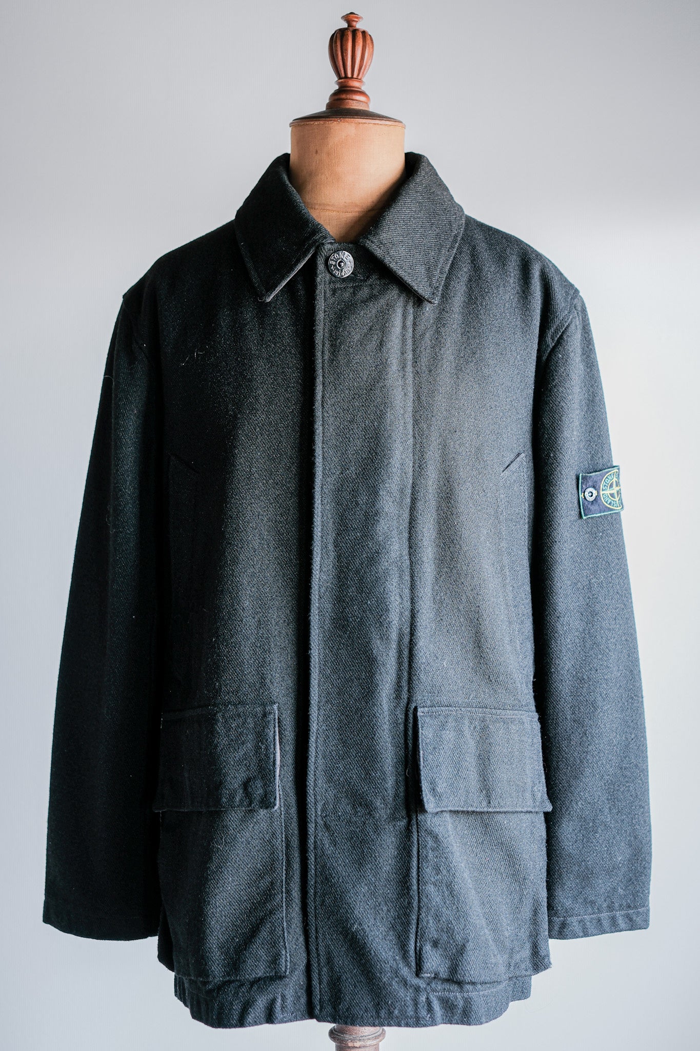 【98AW】Old STONE ISLAND Nylon Jacket Size.L "Green Edge"