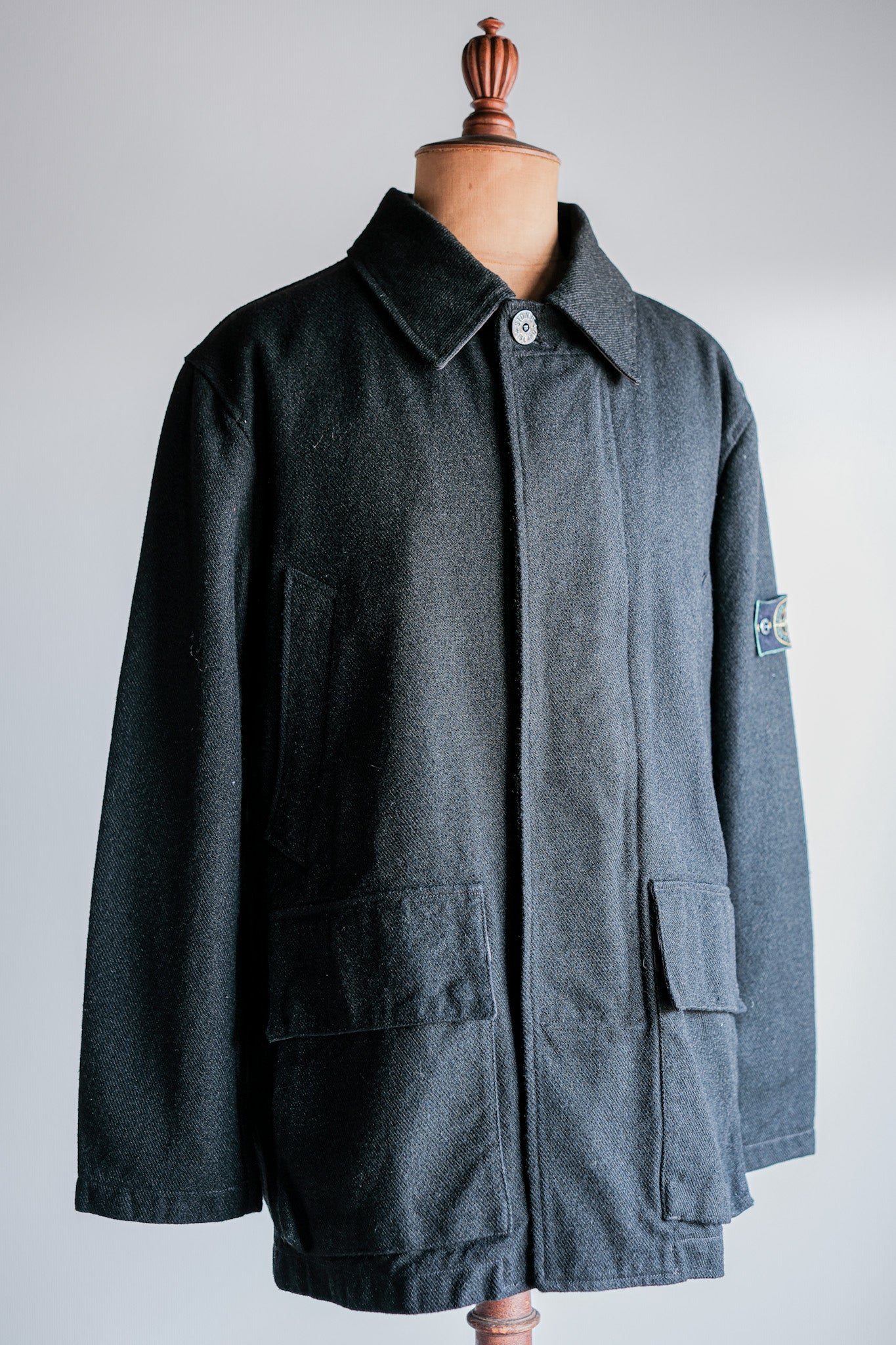 【98AW】Old STONE ISLAND Nylon Jacket Size.L "Green Edge"