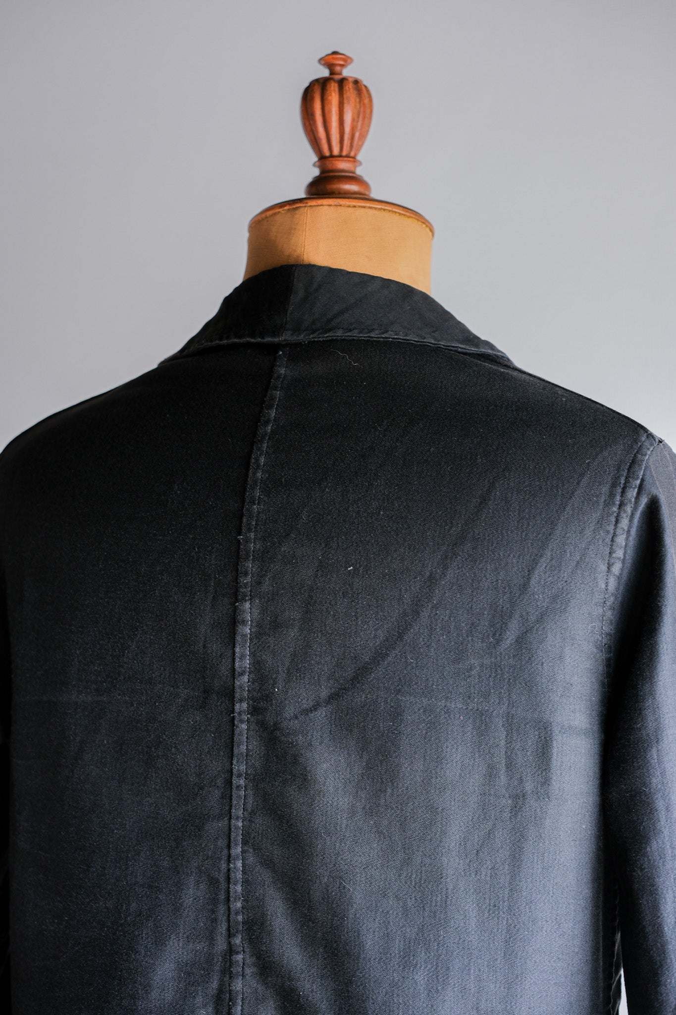【~30's】French Vintage Black Light Moleskin Work Jacket "4 Buttons"