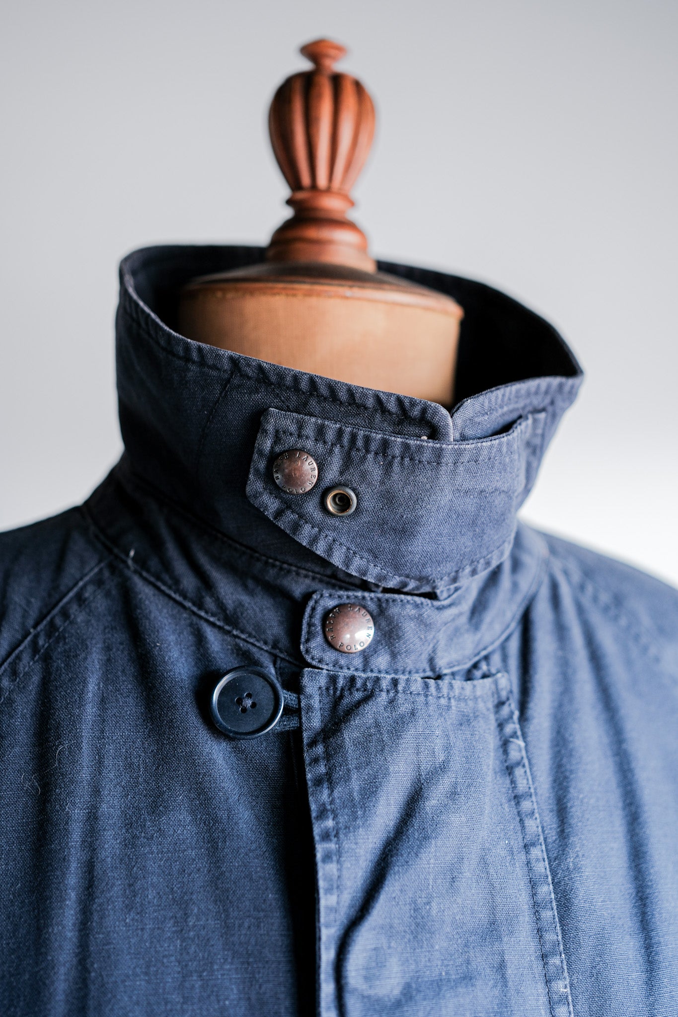 【~00's】Old Polo Ralph Lauren Multi Pocket Cotton Blouson With Chin Strap Size.XL