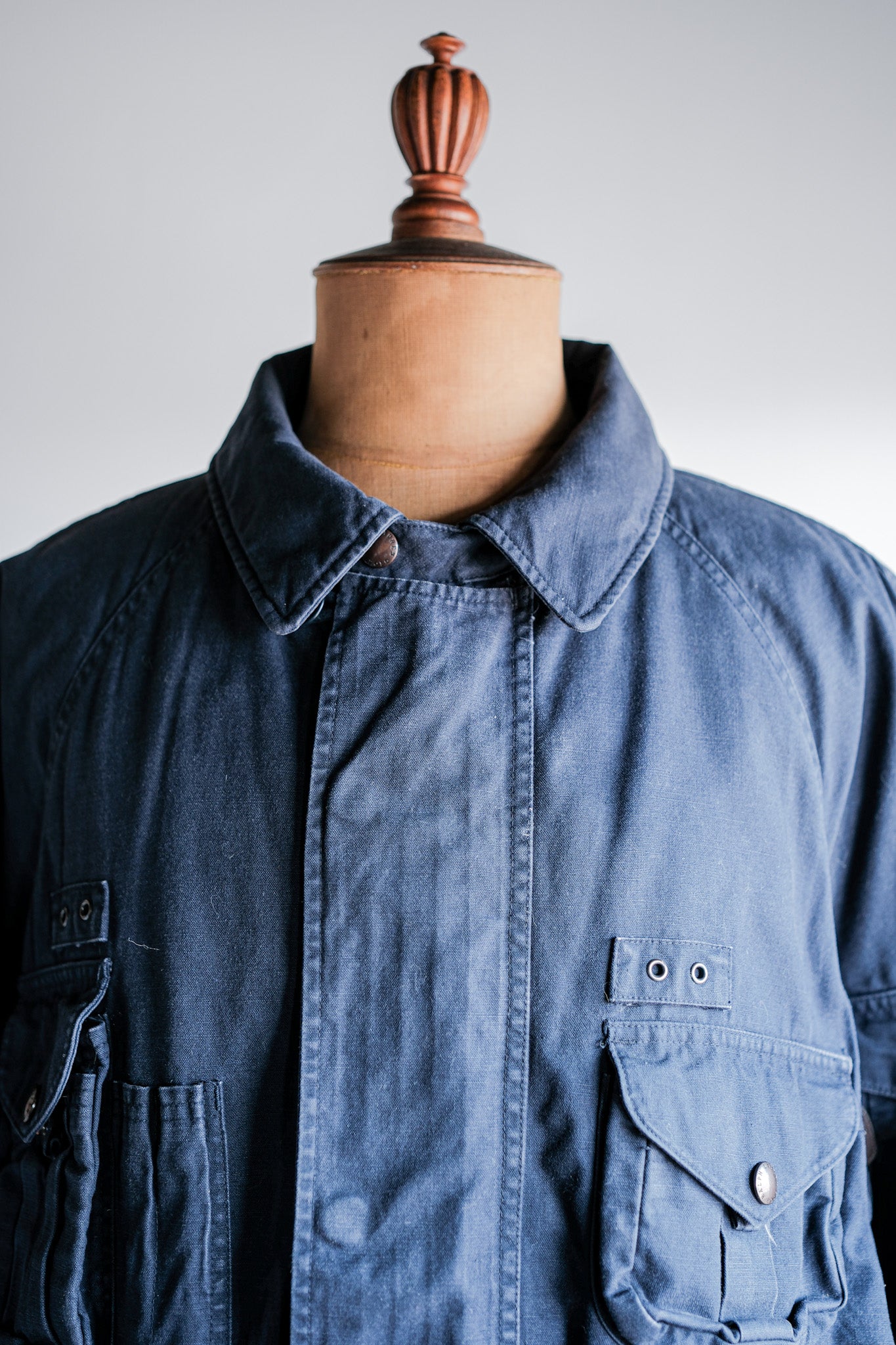 【~00's】Old Polo Ralph Lauren Multi Pocket Cotton Blouson With Chin Strap Size.XL