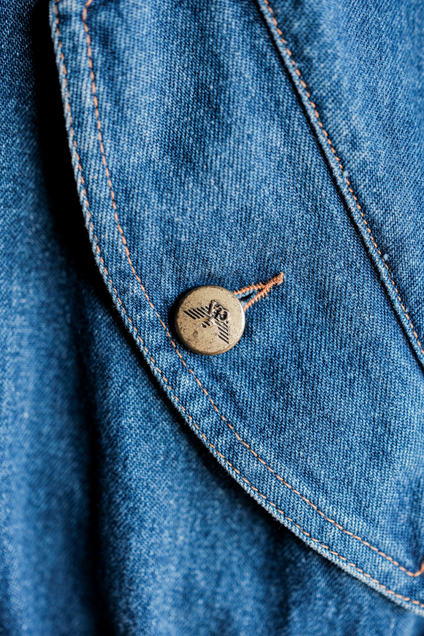 【~80's】Old EMPORIO ARMANI Denim Bomber Jacket Size.50