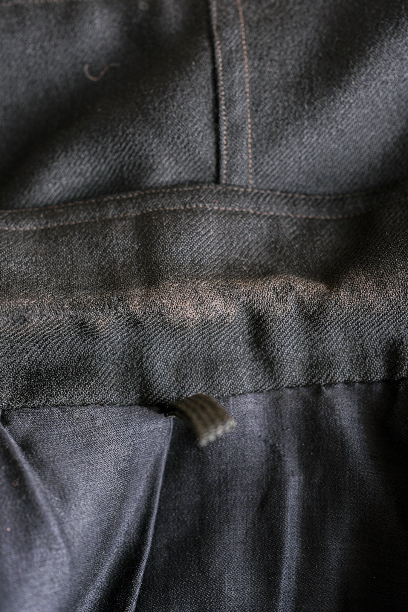 【~20's】French Vintage Black Wool Sack Coat