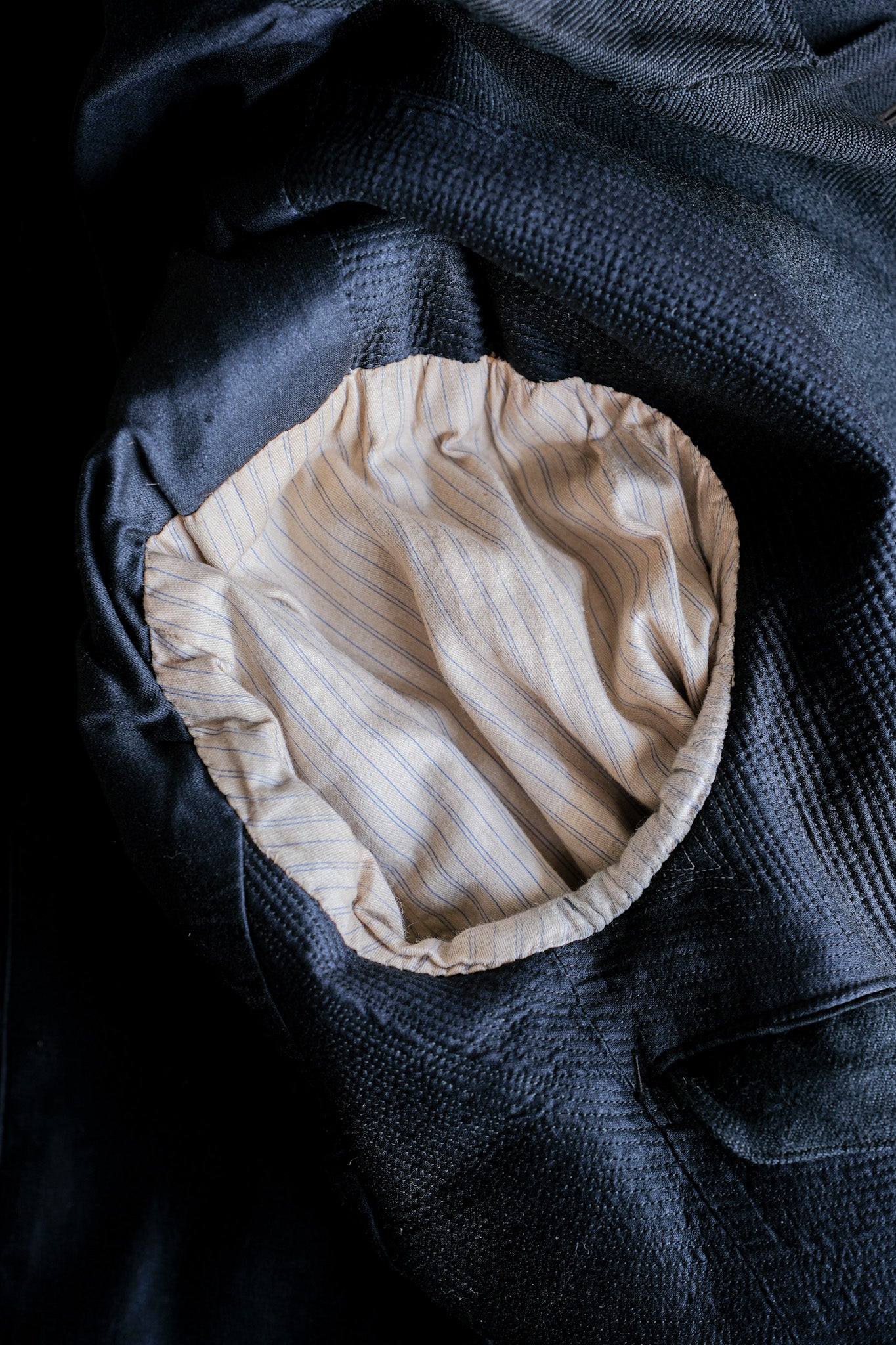 【~20's】French Vintage Black Wool Sack Coat