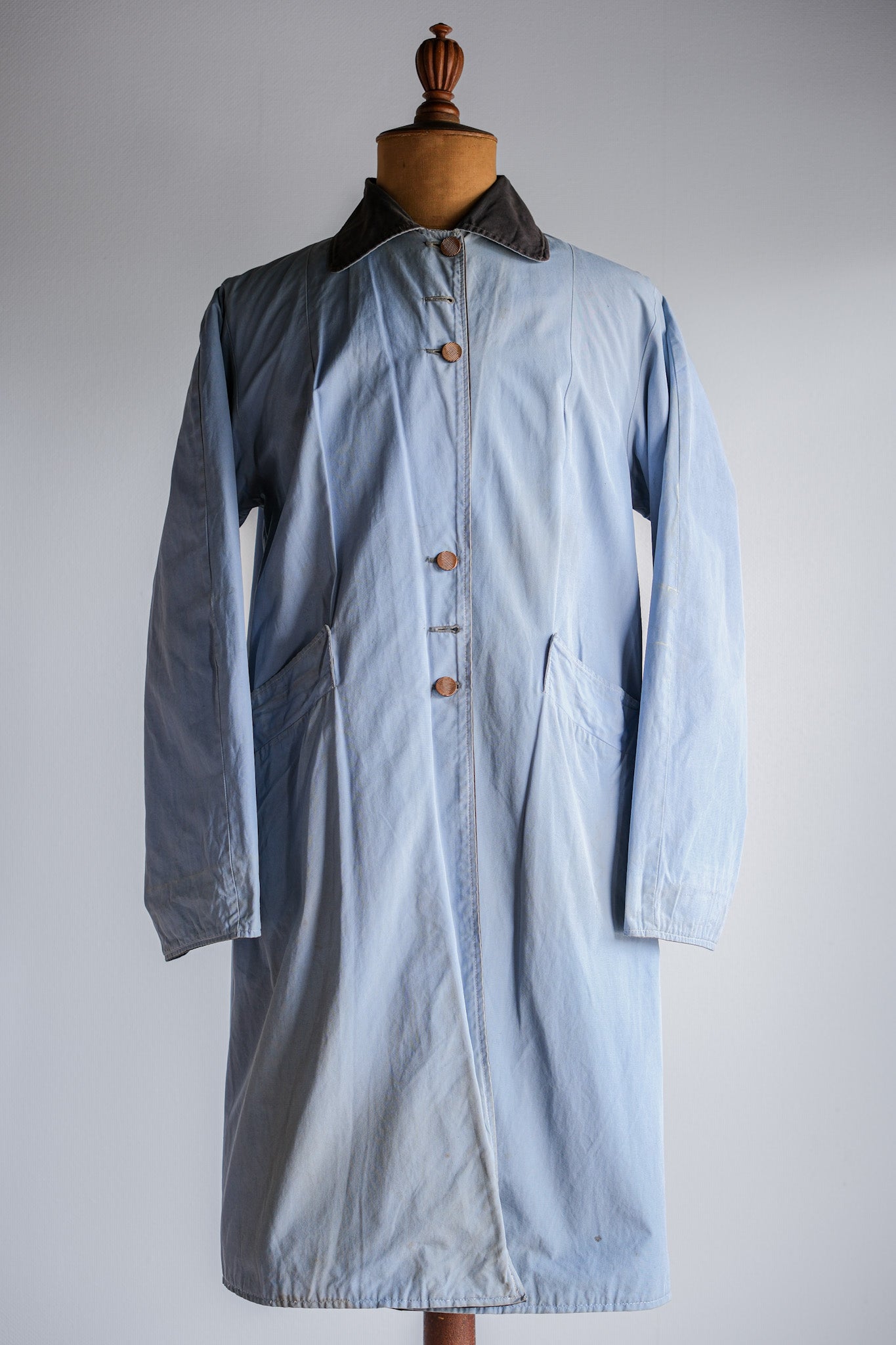 【~50's】French Vintage Unknown Reversible Coat "Crazy Fade"