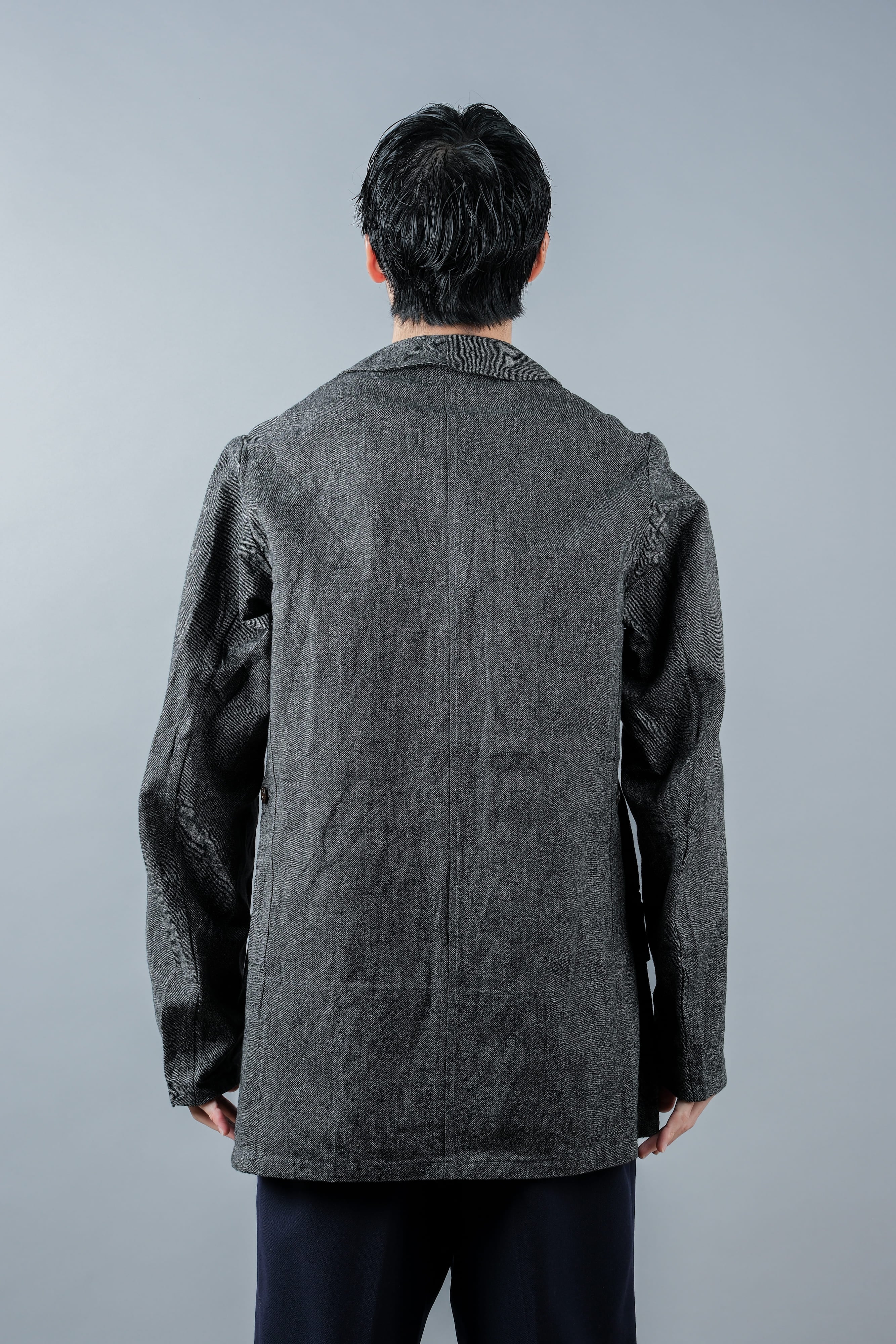 【~30’s】French Vintage Salt & Pepper Cotton Twill Hunting Jacket