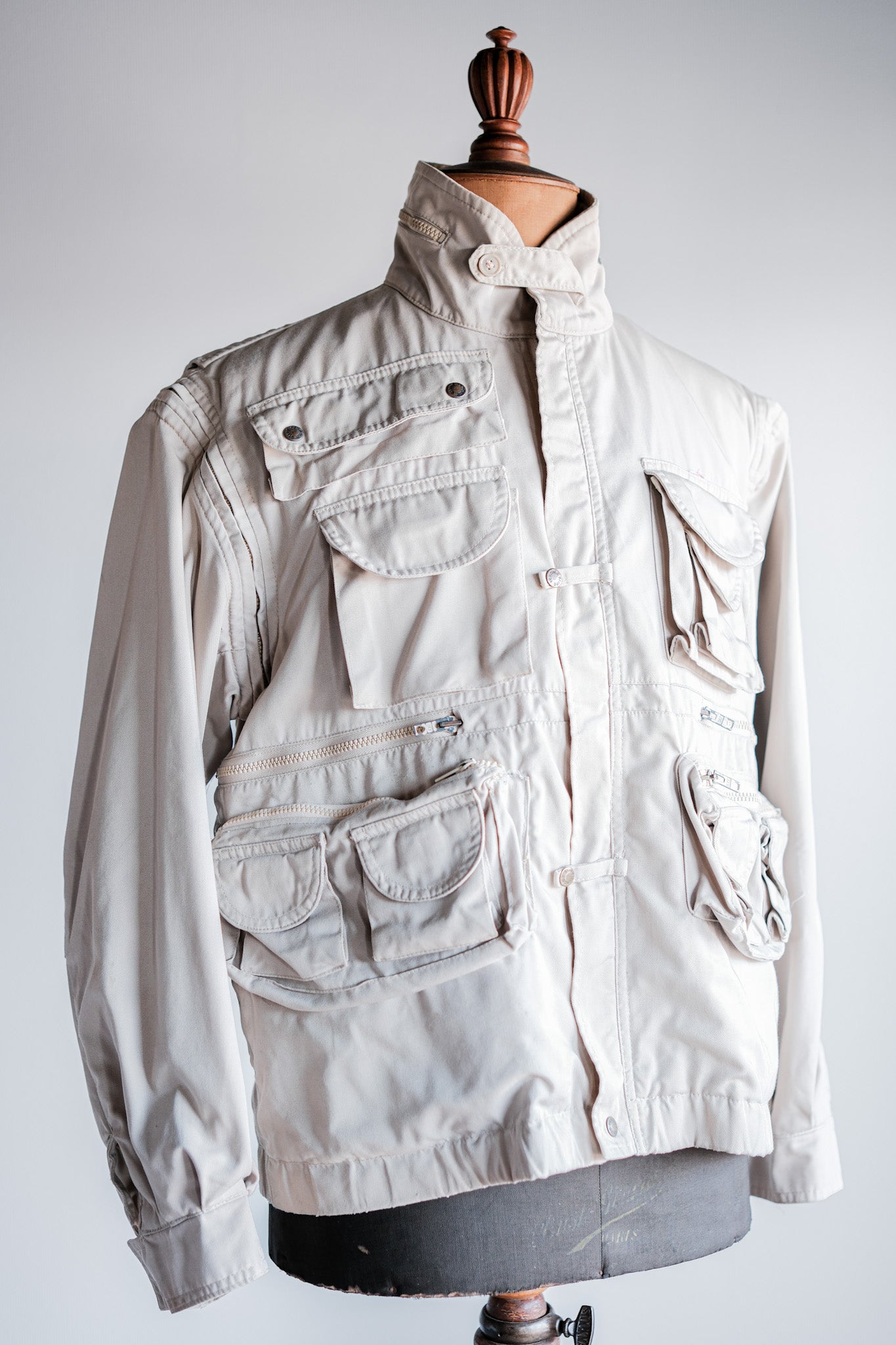 【~90's】Old Renoma Paris Detachable Sleeve Multi Pocket Jacket