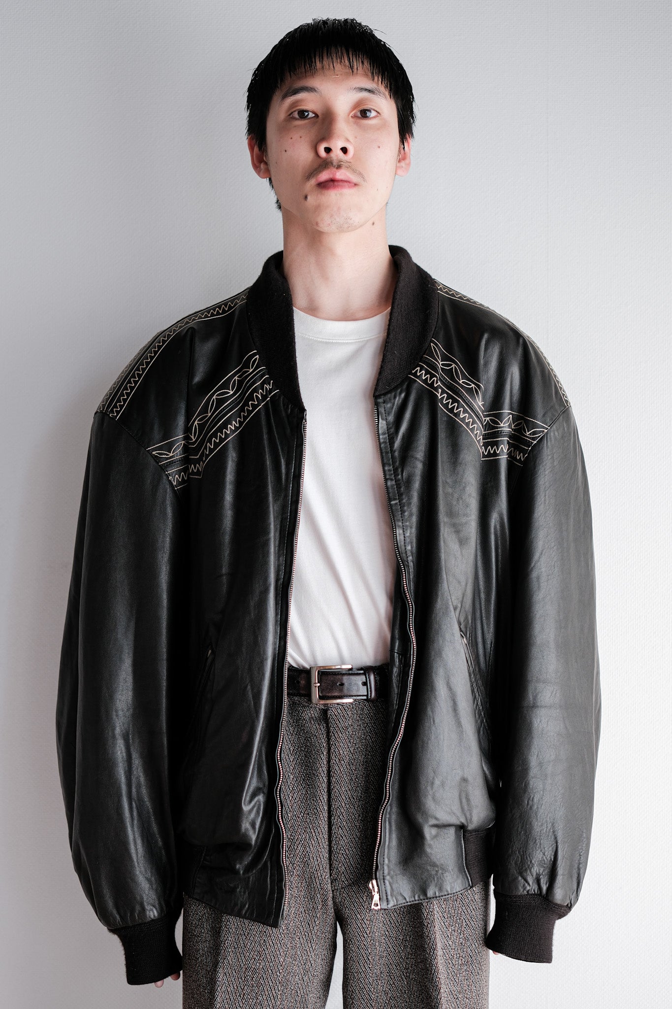 【~80's】Old SERAPHIN Lamb Leather Blouson Size.56