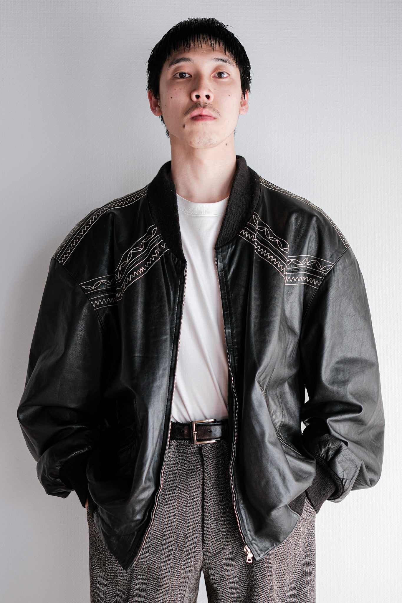 【~80's】Old SERAPHIN Lamb Leather Blouson Size.56