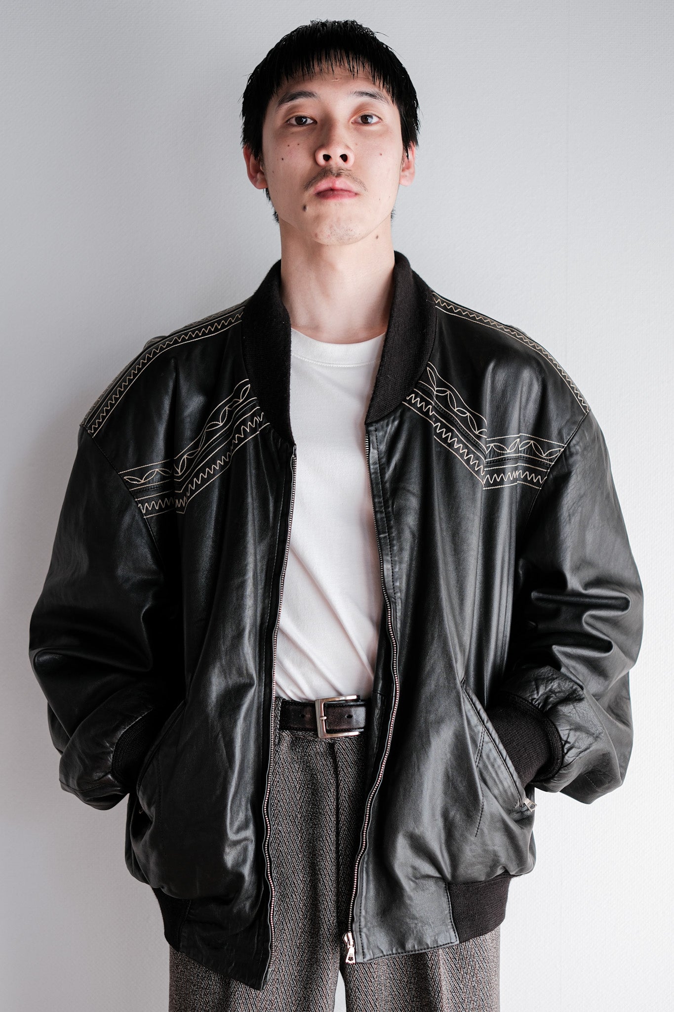 【~80's】Old SERAPHIN Lamb Leather Blouson Size.56