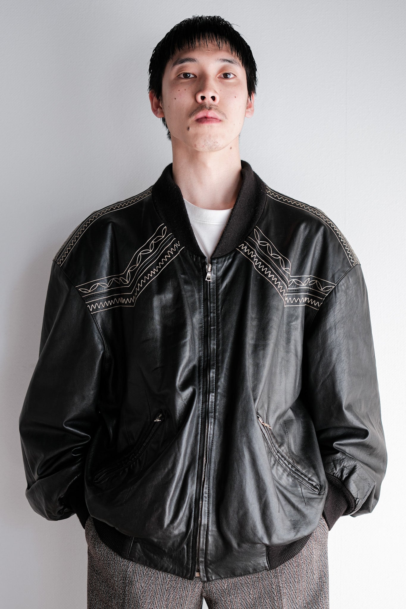 【~80's】Old SERAPHIN Lamb Leather Blouson Size.56