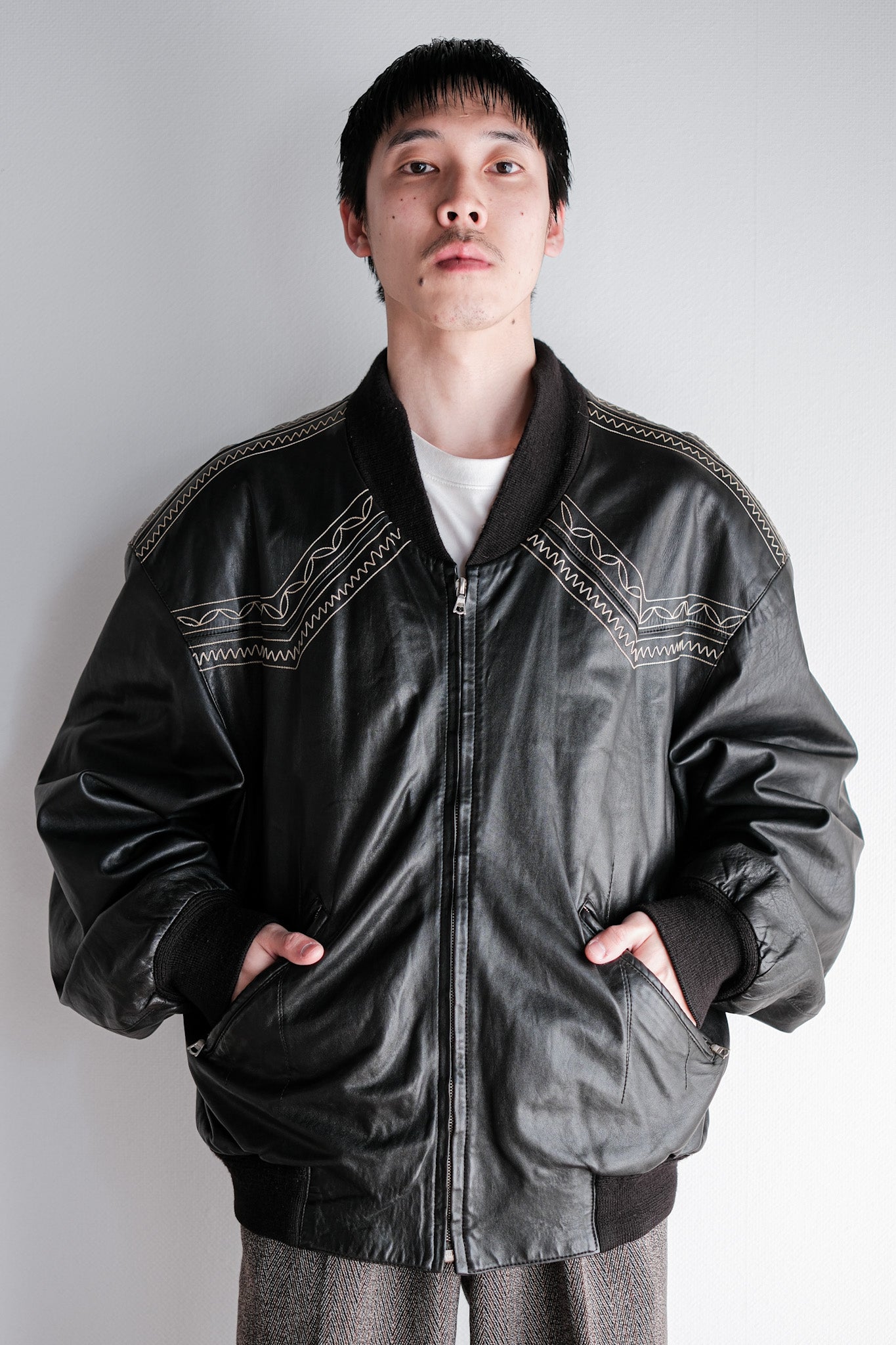 【~80's】Old SERAPHIN Lamb Leather Blouson Size.56