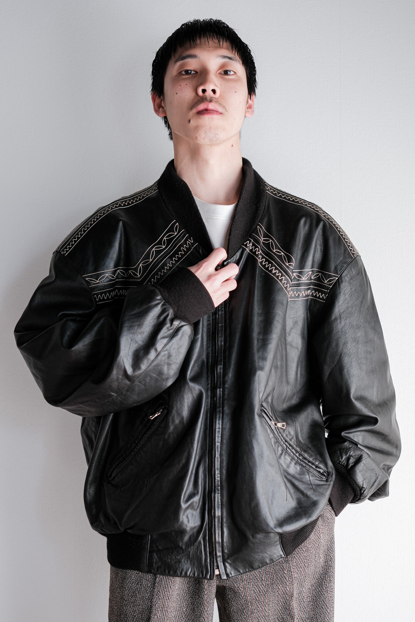 【~80's】Old SERAPHIN Lamb Leather Blouson Size.56